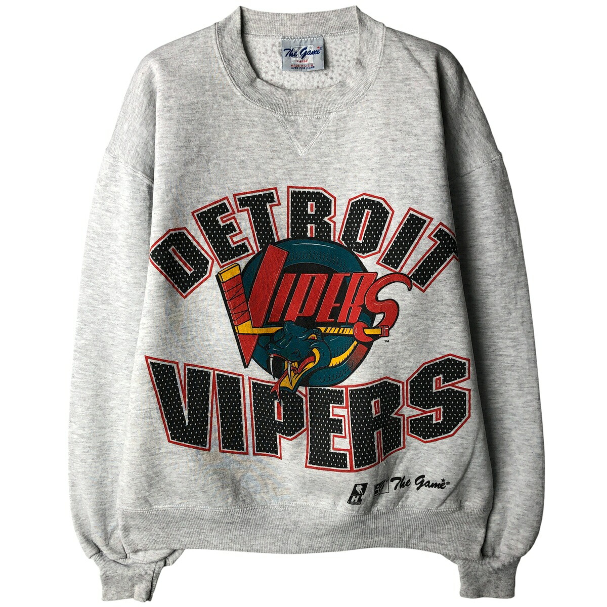 古着 ザ ゲーム The Game DETROIT VIPERS デトロイト ヴァイパーズ プリントスウェットシャツ トレーナー USA製 メンズL相当 ヴィンテージ /eaa598175 【中古】 【251225】 【NH-2508】