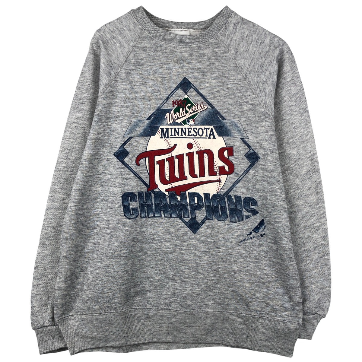 古着 80\'S BASSETT-WALKER MLB MINNESOTA TWINS ミネソタツインズ プリントスウェットシャツ トレーナー メンズXL相当 ヴィンテージ /eaa598176 【中古】 【251223】 【NH-2508】
