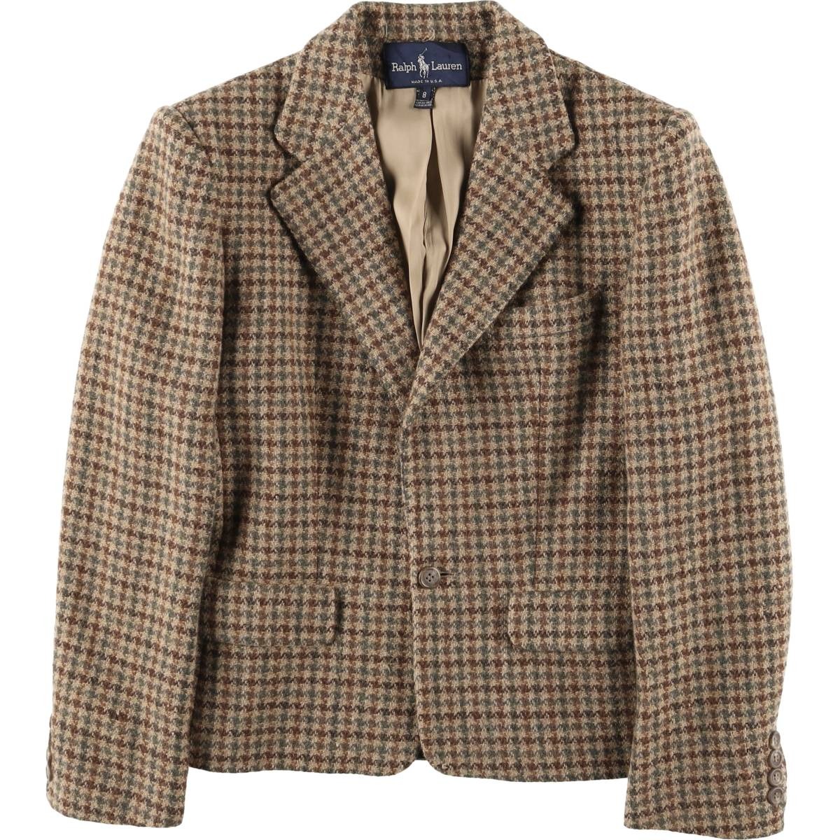 楽天市場】古着 Lytton's チェック柄 ウールテーラードジャケット