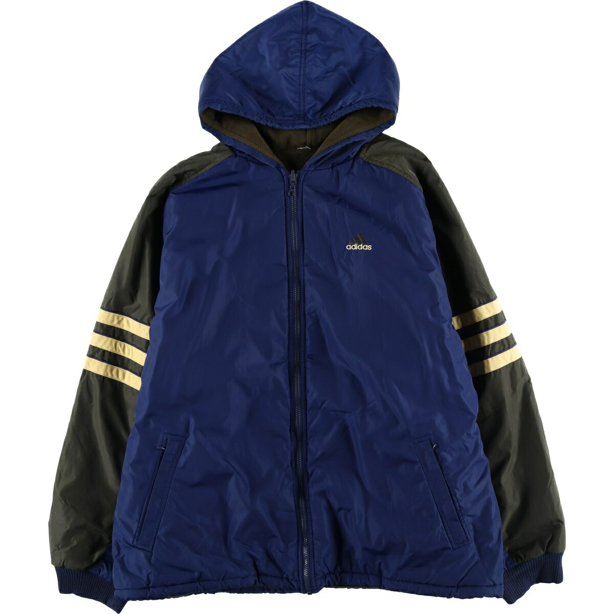 古着 90~00'S アディダス adidas リバーシブル 中綿パーカー パファージャケット メンズXXL相当 /eaa598575 【中古】 【251219】 【SS2603_10】 ブルー系 春秋冬