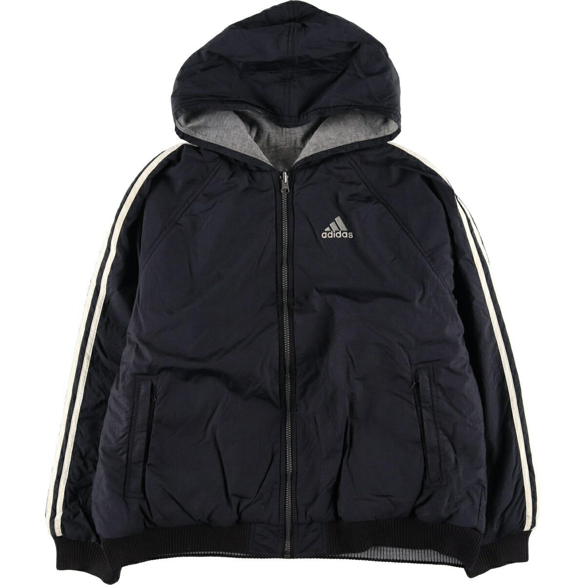 古着 90~00'S アディダス adidas リバーシブル バックロゴ 中綿パーカー パファージャケット メンズL相当 /eaa598589 【中古】 【251220】 【SS2603_10】