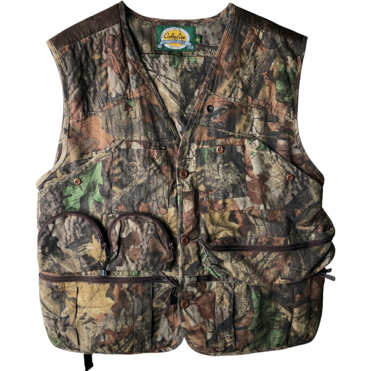 古着 90~00\'S カベラス Cabelas リアルツリーカモ ハンティングベスト メンズXL相当 ヴィンテージ /eaa598783 【中古】 【260307】 【GR-NV】 カーキ系 春秋冬