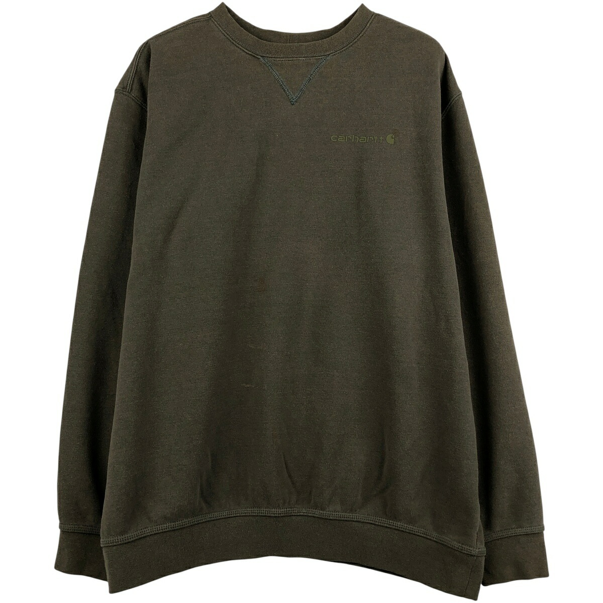 古着 カーハート Carhartt ORIGINAL FIT ワンポイントロゴスウェットシャツ トレーナー メンズXL相当 /eaa599001 【中古】 【251215】 【NH-2508】 カーキ系 春夏秋冬