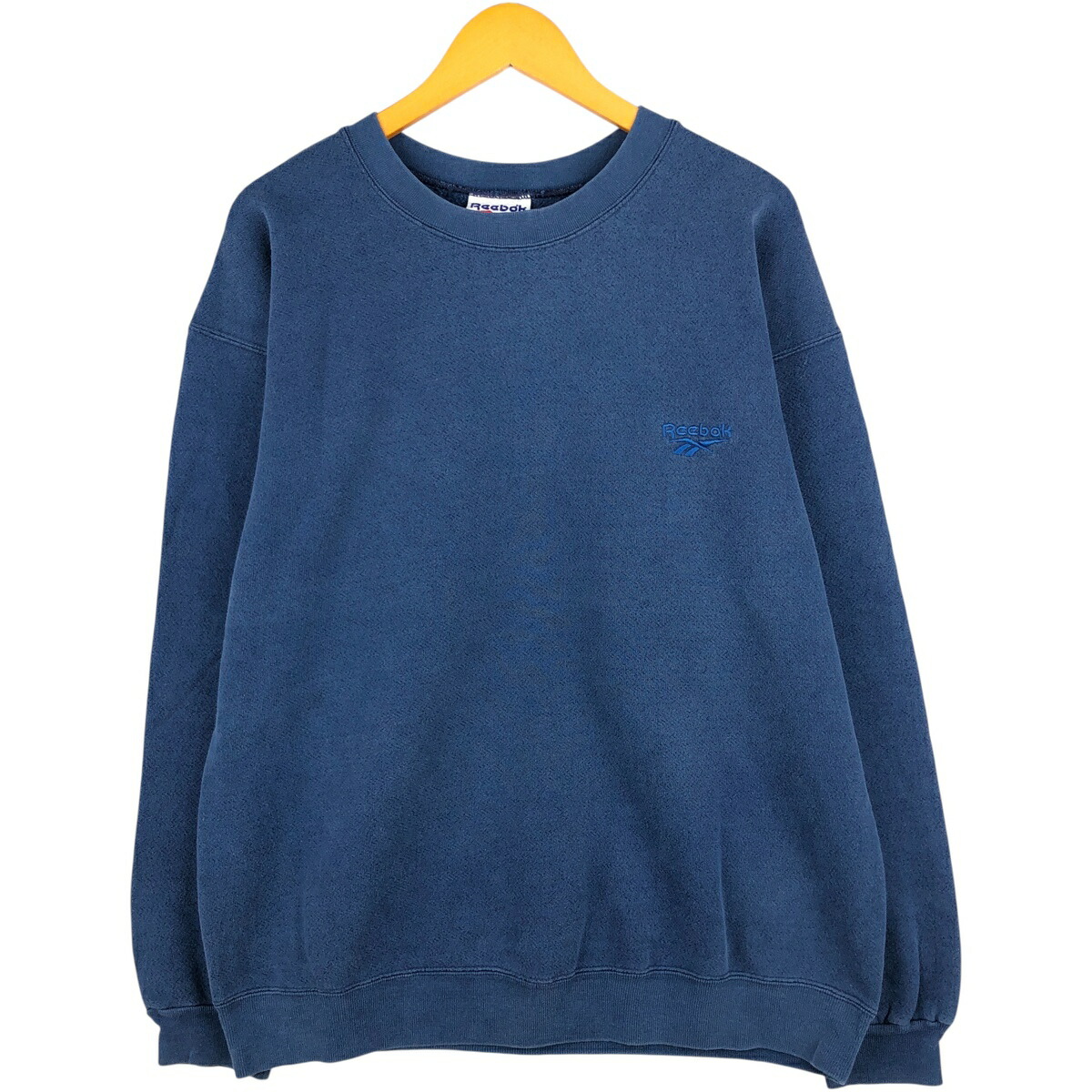古着 90'S リーボック Reebok ロゴスウェットシャツ トレーナー USA製 メンズXL相当 ヴィンテージ /eaa599221 【中古】 【251231】 ネイビー系 春夏秋冬