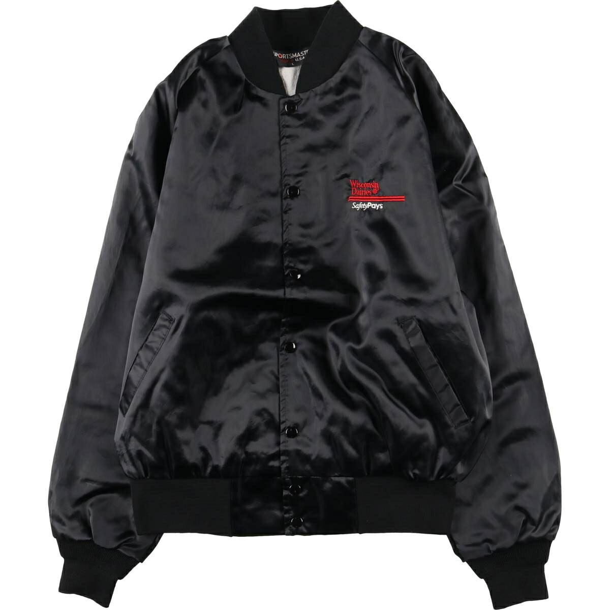 古着 80'S sportsmaster ナイロンブルゾン USA製 メンズL相当 /eaa599290 【中古】 【251225】 【SS2603_10】 ブラック系 春秋冬