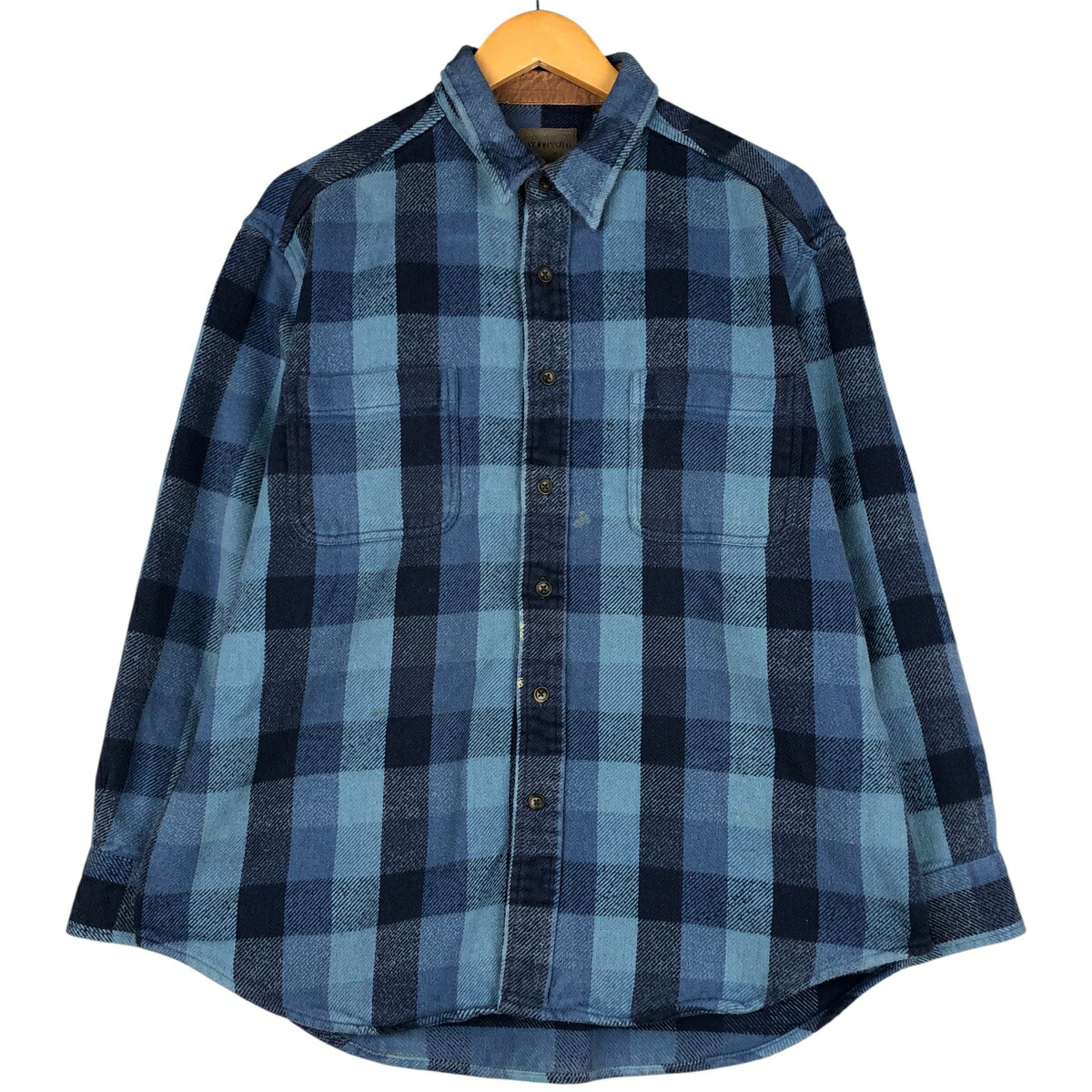 古着 90~00'S セントジョンズベイ ST.JOHN'S BAY BRAWNY 長袖 フランネルチェックシャツ メンズL相当 ヴィンテージ /eaa599475 【中古】 【251216】 ブルー系 春夏秋冬