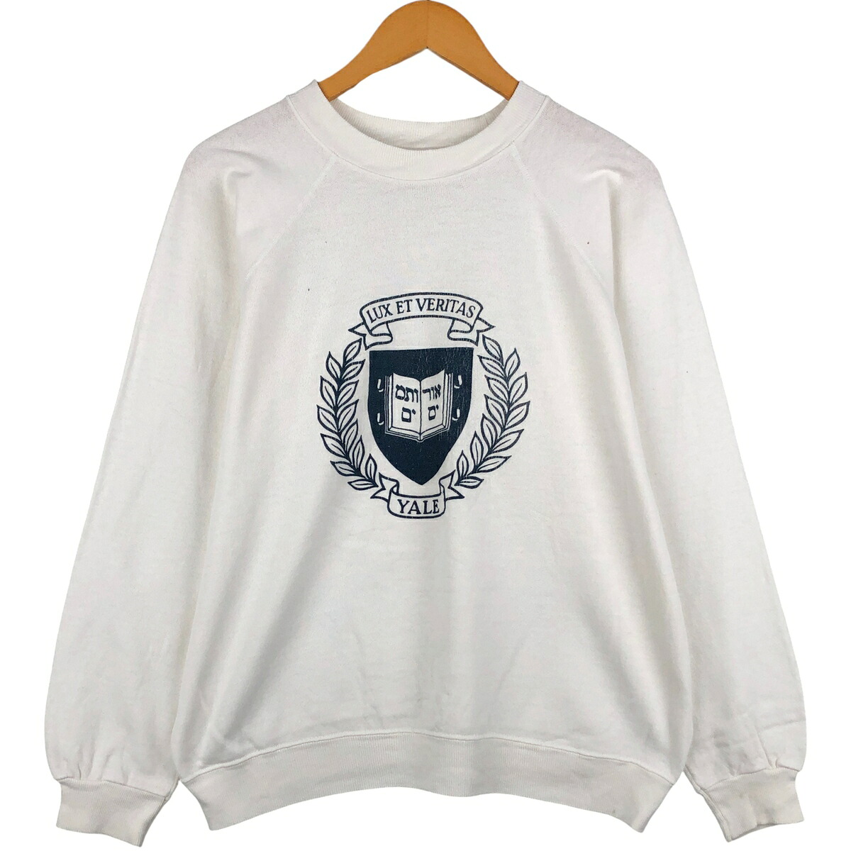 古着 80'S ヘインズ Hanes 青タグ YALE イエール大学 カレッジスウェットシャツ トレーナー USA製 メンズL相当 ヴィンテージ /eaa599797 【中古】 【251218】 【SS2606_10】｜古着屋JAM 6,688円