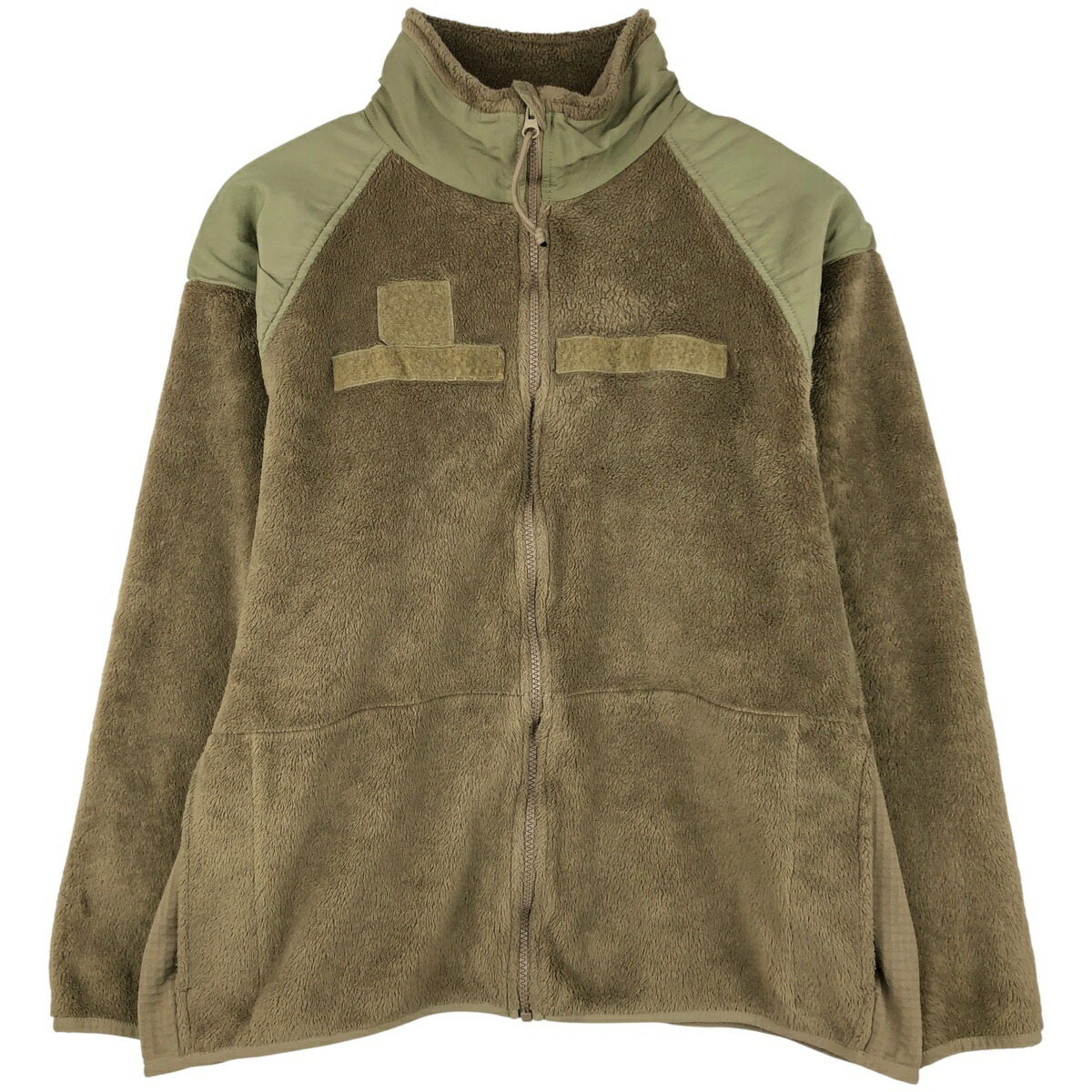 古着 米軍実品 ミリタリー フリースジャケット USA製 LARGE-REGULAR メンズL相当 /eaa599925 【中古】 【251222】 【NH-2508】 【SS2603_10】 カーキ系 春秋冬