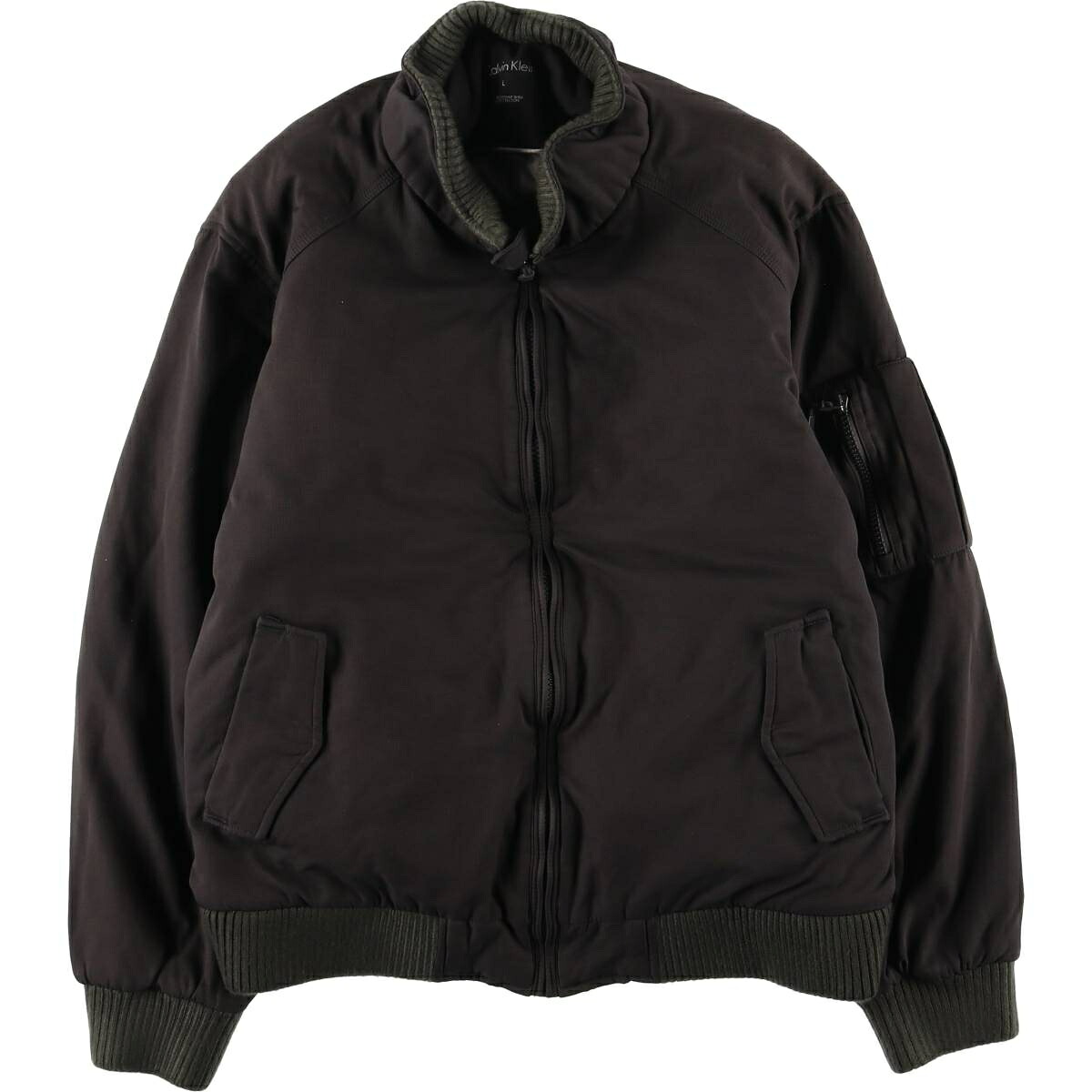 古着 カルバンクライン Calvin klein リップストップ 中綿ジャケット パファージャケット メンズL相当 /eaa599938 【中古】 【251221】 【SS2603_10】 ブラック系 春秋冬