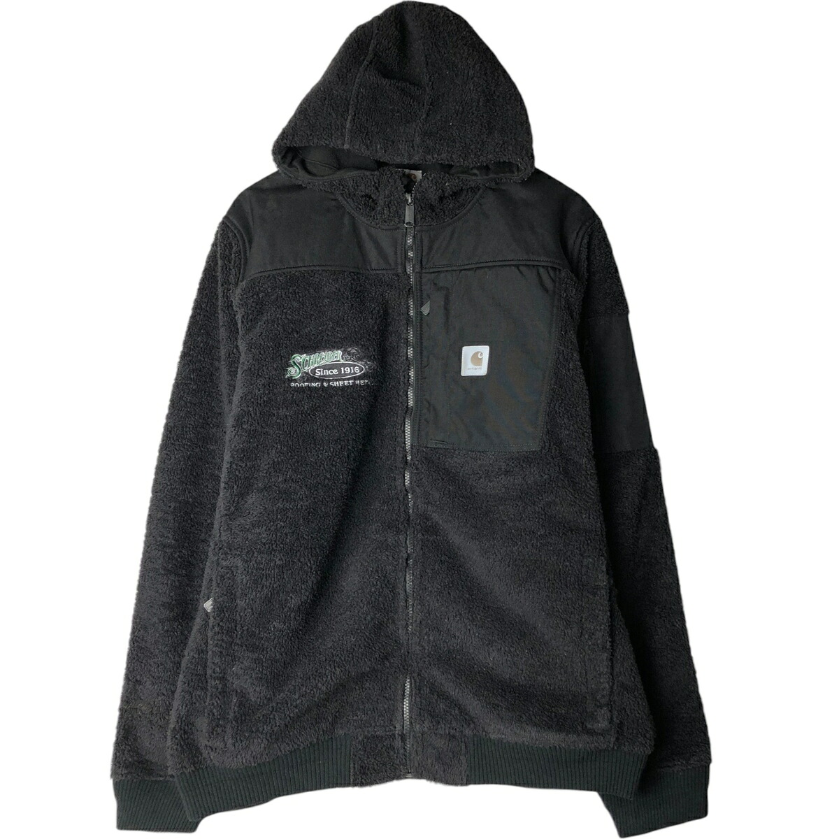 古着 カーハート Carhartt アドバタイジング ナイロンxフリースジャケット メンズXL相当 /eaa599992 【中古】 【260321】 ブラック系 春秋冬