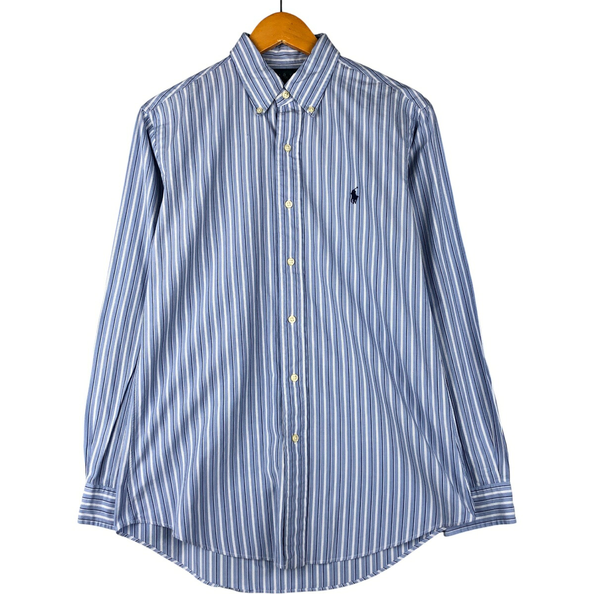 古着 ラルフローレン Ralph Lauren CUSTOM FIT 長袖 ボタンダウンストライプシャツ メンズM相当 /eaa600218 【中古】 【251116】 【SS2606_10】｜古着屋JAM