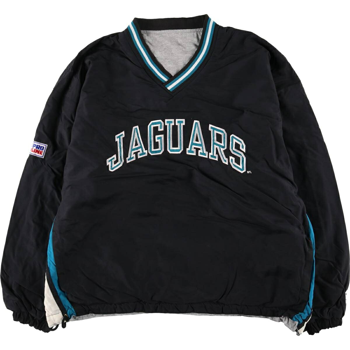 古着 90'S スターター Starter NFL JACKSONVILLE JAGUARS ジャクソンビル ジャガーズ 虎柄 タイガー柄 Vネック リバーシブル ナイロンプルオーバー メンズXL相当 ヴィンテージ /eaa600523 【中古】 【251116】 【SS2606_30|古着屋JAM
