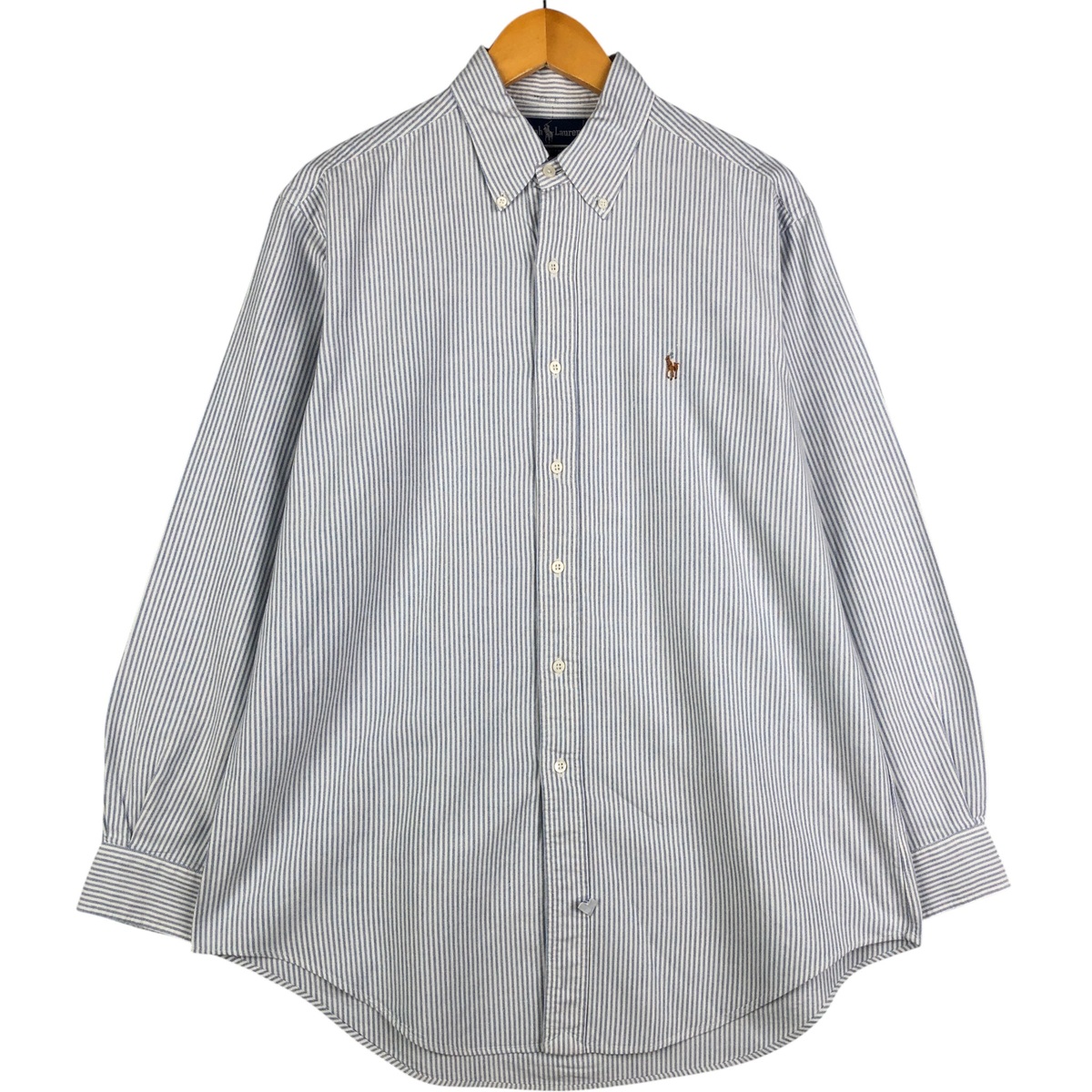 古着 ラルフローレン Ralph Lauren ストライプ柄 長袖 ボタンダウンストライプシャツ メンズL相当 /eaa600582 【中古】 【251125】 ホワイト系 春夏秋冬