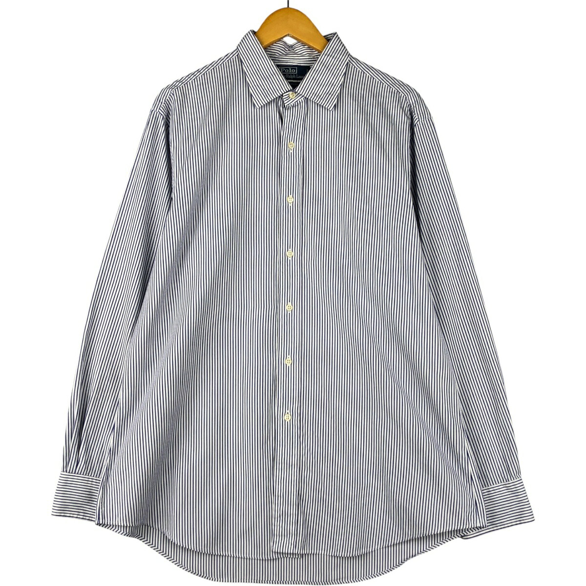 古着 ラルフローレン Ralph Lauren POLO by Ralph Lauren CURHAM CUSTOM FIT 長袖 コットンストライプシャツ メンズXL相当 /eaa600784 【中古】 【251116】