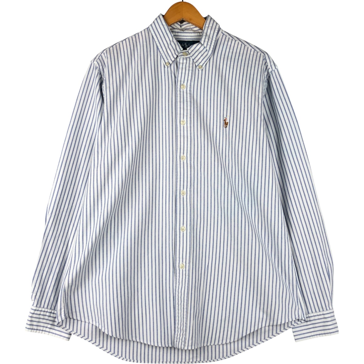 古着 ラルフローレン Ralph Lauren CUSTOM FIT 長袖 ボタンダウンストライプシャツ メンズL相当 /eaa600792 【中古】 【251116】