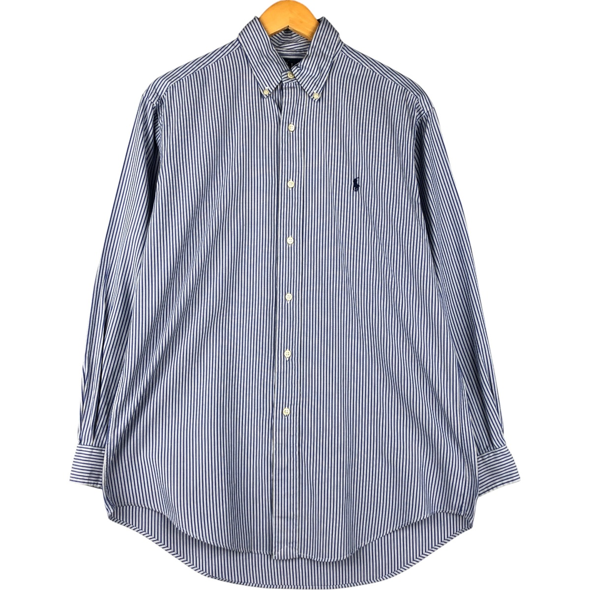 古着 ラルフローレン Ralph Lauren YARMOUTH 長袖 ボタンダウンストライプシャツ メンズM相当 /eaa600793 【中古】 【251116】 ブルー系 春夏秋冬