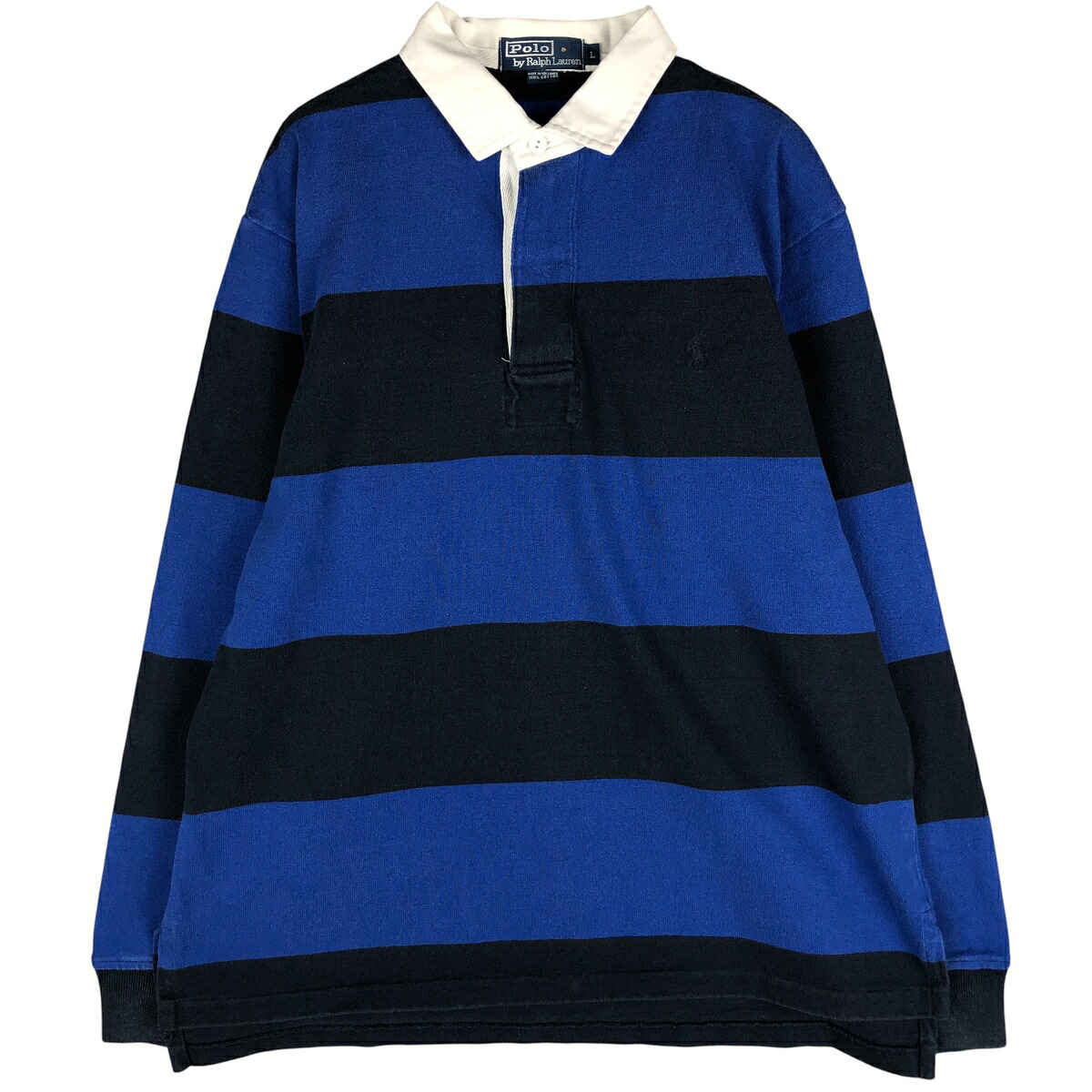 古着 ラルフローレン Ralph Lauren POLO by Ralph Lauren ボーダー柄 長袖 ラガーシャツ メンズL相当 /eaa601157 【中古】 【251129】