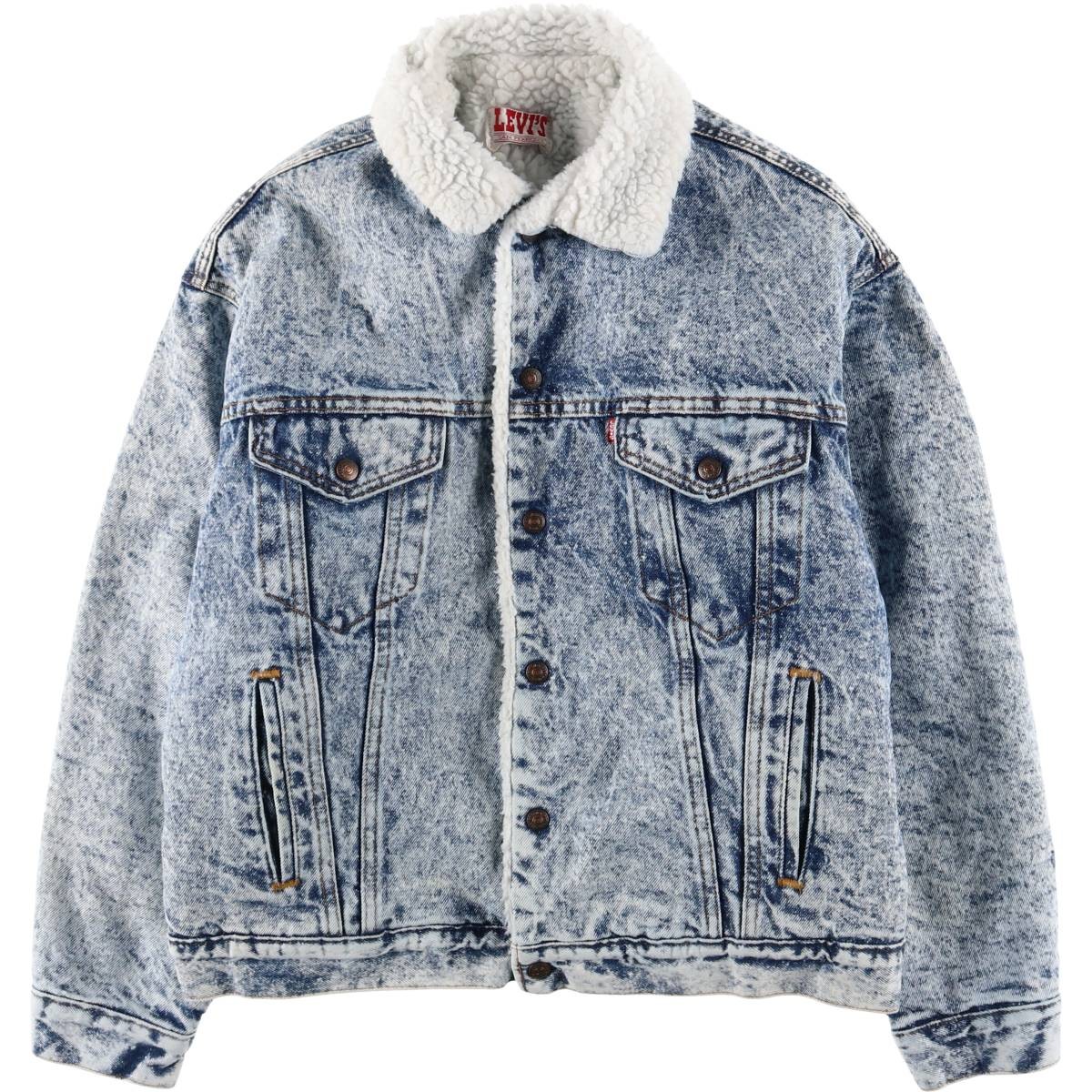 古着 80~90'S リーバイス Levi's ケミカルウォッシュ 中綿入り デニムボアジャケット USA製 メンズL相当 ヴィンテージ /eaa601333 【中古】 【251127】 【SS2606_30|古着屋JAM