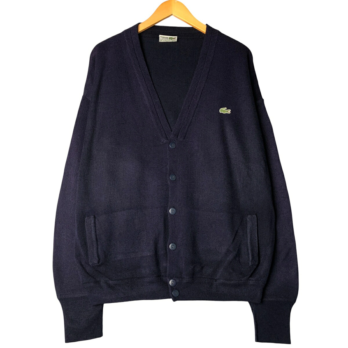 古着 70~80'S ラコステ LACOSTE CHEMESE LACOSTE アクリルニットカーディガン メンズXL相当 ヴィンテージ /eaa602532 【中古】 【251230】