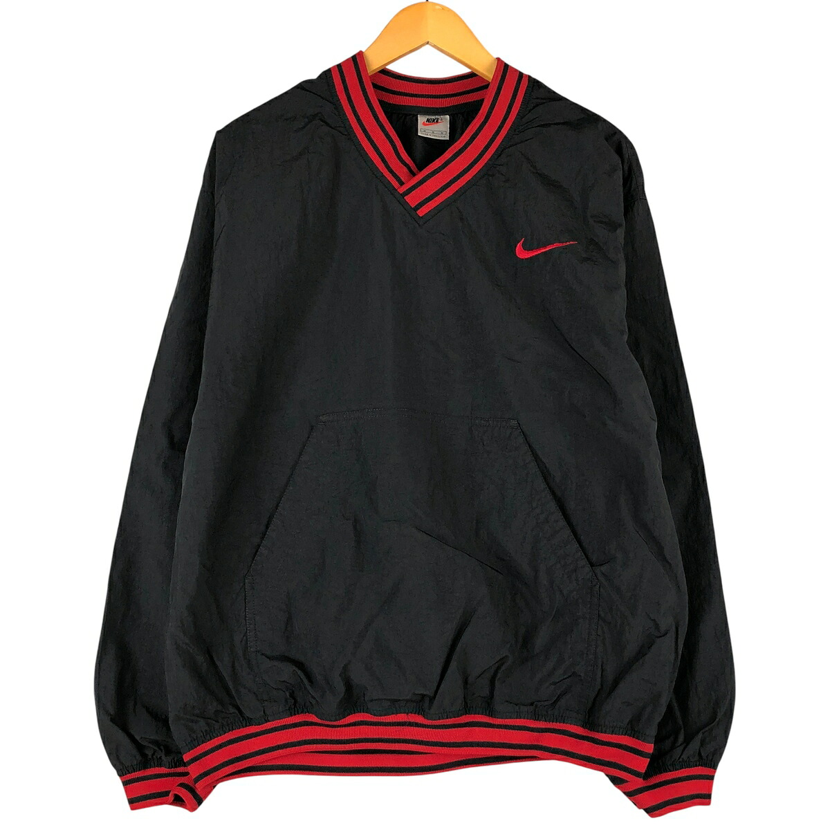 古着 90'S ナイキ NIKE Vネック ナイロンプルオーバー メンズM相当 ヴィンテージ /eaa603071 【中古】 【251205】 【SS2603_10】 ブラック系 春秋冬