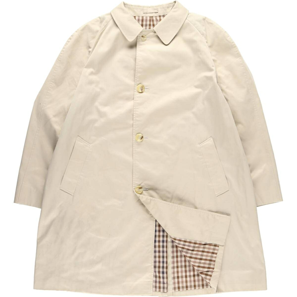古着 アクアスキュータム Aquascutum ステンカラーコート バルマカーンコート 英国製 メンズXXL相当 /eaa603222 【中古】 【251206】 【SS2603_10】