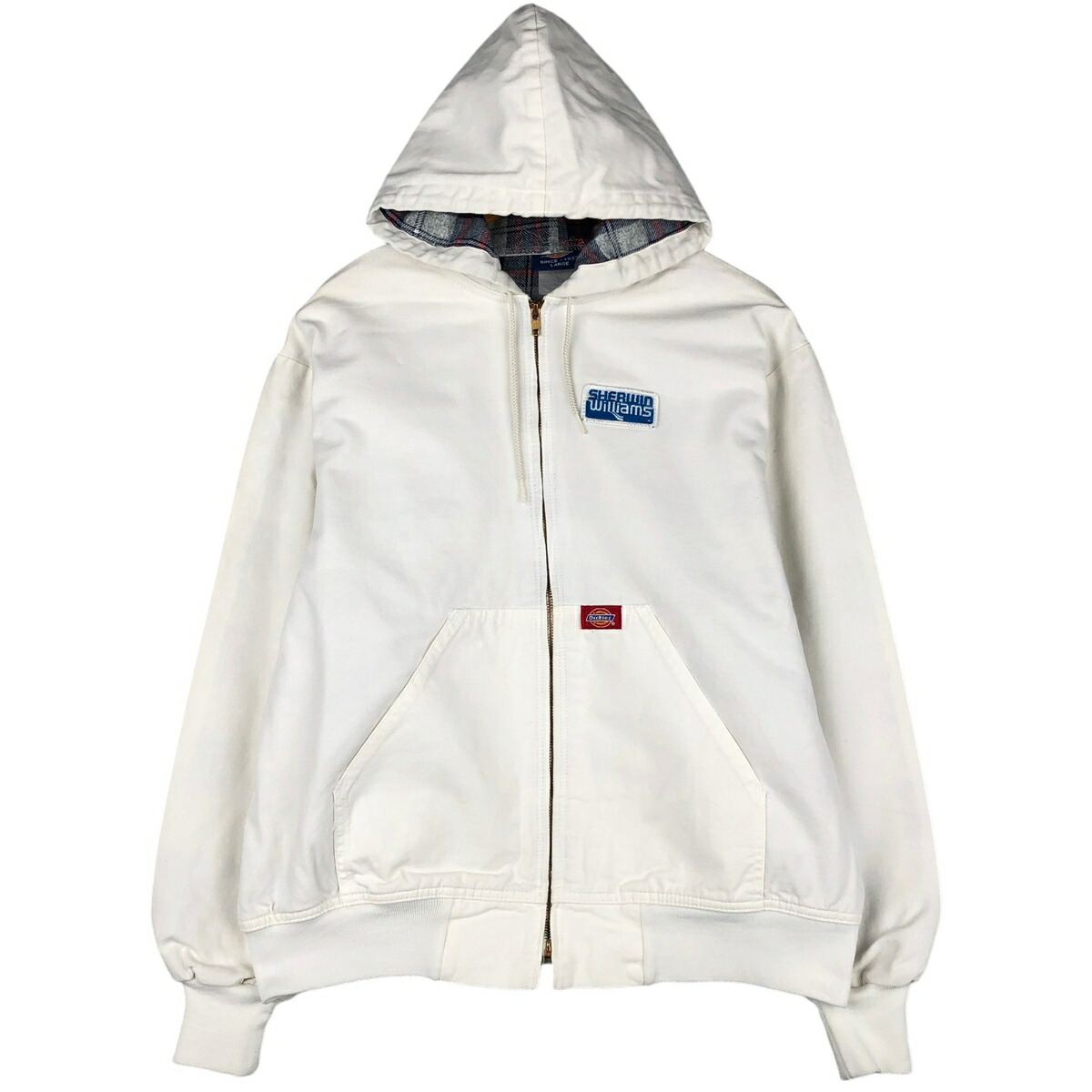 古着 90'S ディッキーズ Dickies SHERWIN WILLIAMS シャーウィンウィリアムズ アクティブジャケットタイプ フード付き ワークブルゾン メンズL相当 /eaa603230 【中古】 【251205】 【GR-SNS】 【GR-UN-2602】 【SS2606_10】｜古着屋JAM