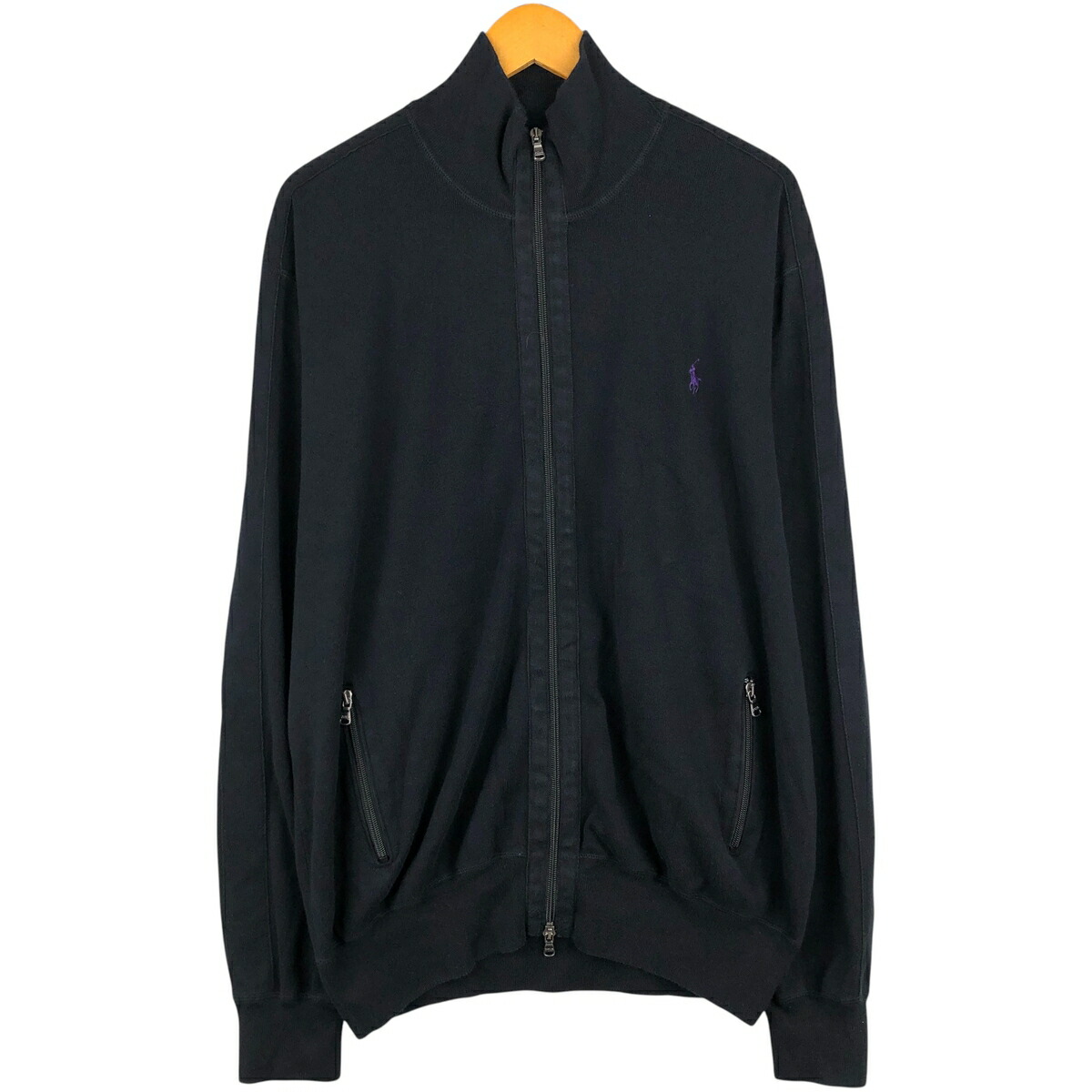 古着 ラルフローレン Ralph Lauren POLO Ralph Lauren フルジップスウェットシャツ トレーナー メンズXL相当 /eaa604098 【中古】 【260102】 ブラック系 春夏秋冬