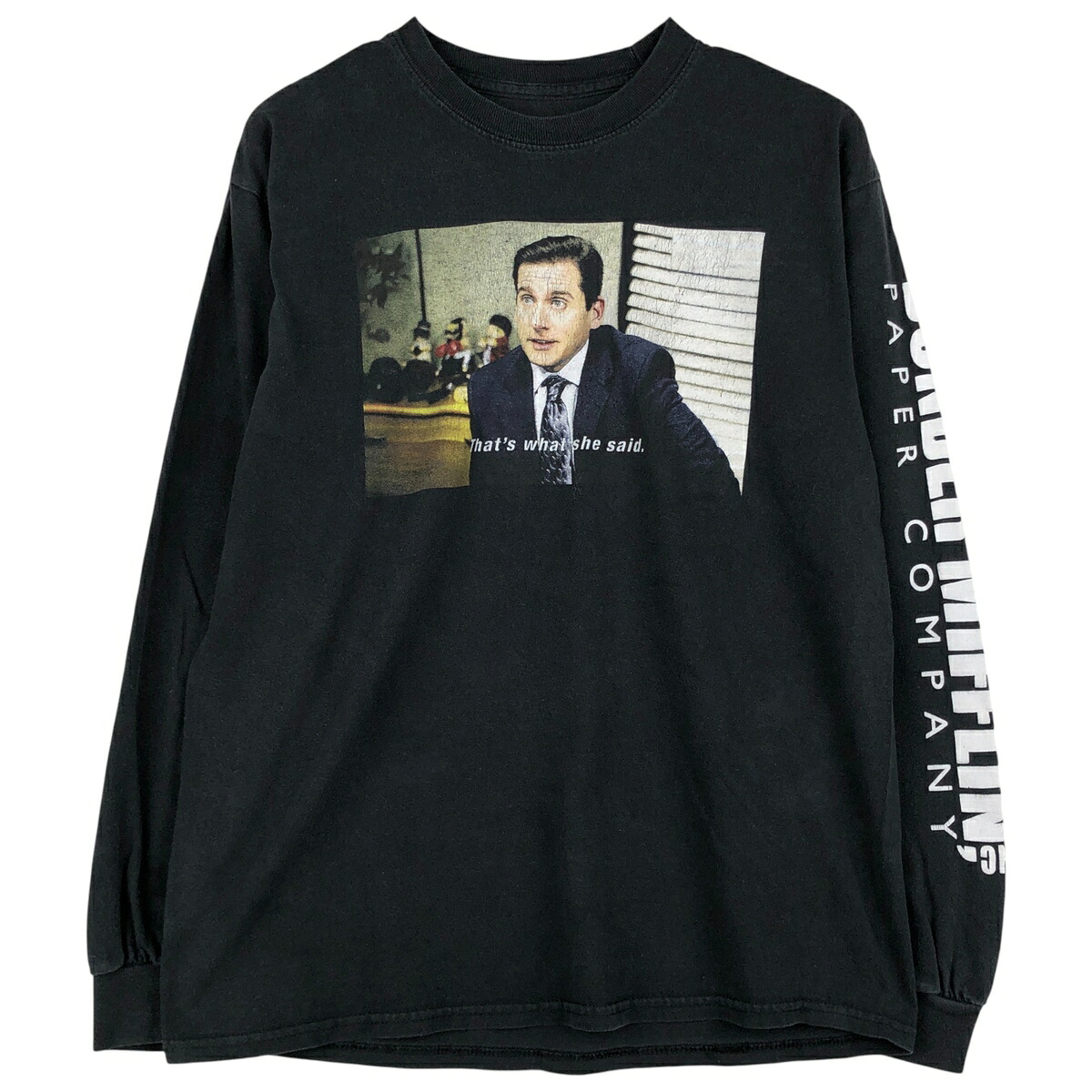古着 90'S THE OFFICE ジオフィス テレビドラマ ロングTシャツ ロンT メンズM相当 /eaa604383 【中古】 【251229】 【NH-2508】 【SS2603_10】 ブラック系 春夏秋