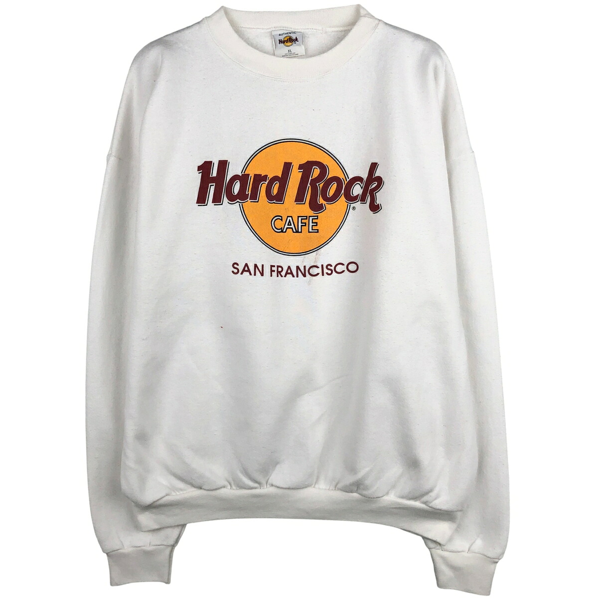 古着 HARD ROCK CAFE ハードロックカフェ アドバタイジング スウェットシャツ トレーナー メンズXL相当 /eaa604600 【中古】 【251226】 【NH-2508】 ホワイト系 春夏秋冬