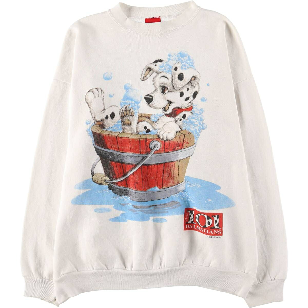 古着 90'S One Hundred and One Dalmatians 101匹わんちゃん キャラクタースウェットシャツ トレーナー メンズXL相当 ヴィンテージ /eaa604782 【中古】 【260108】 【GR-UN-2602】 ホワイト系 春夏秋冬