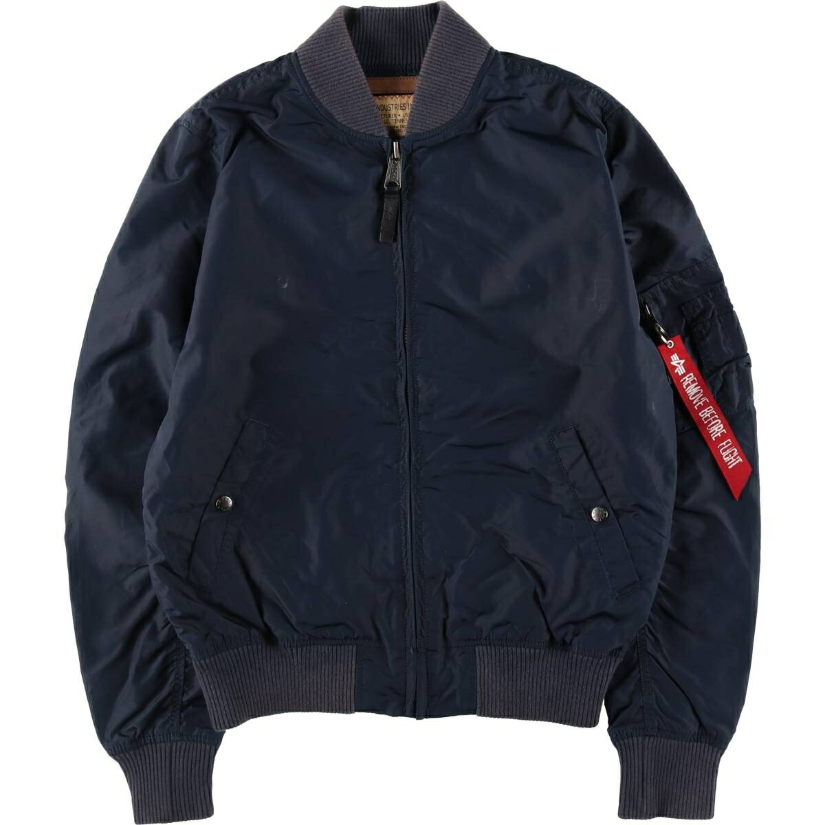 古着 民間品 アルファ ALPHA MA-1タイプ ミリタリー フライトジャケット メンズM相当 /eaa605022 【中古】 【260218】 ネイビー系 春秋冬