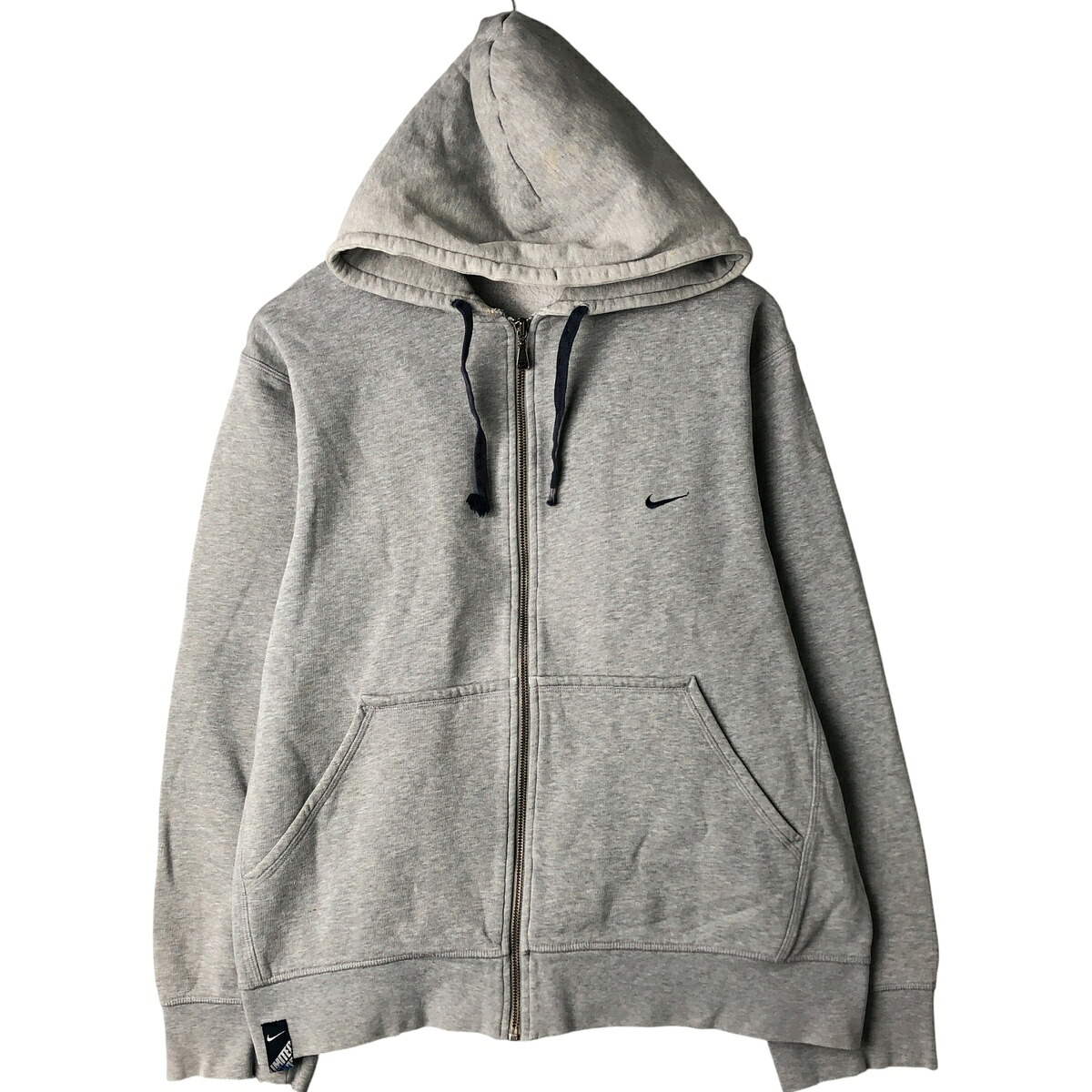 古着 00\'S ナイキ NIKE バックプリント スウェットフルジップパーカー メンズL相当 /eaa605271 【中古】 【251227】 グレー系 春夏秋冬