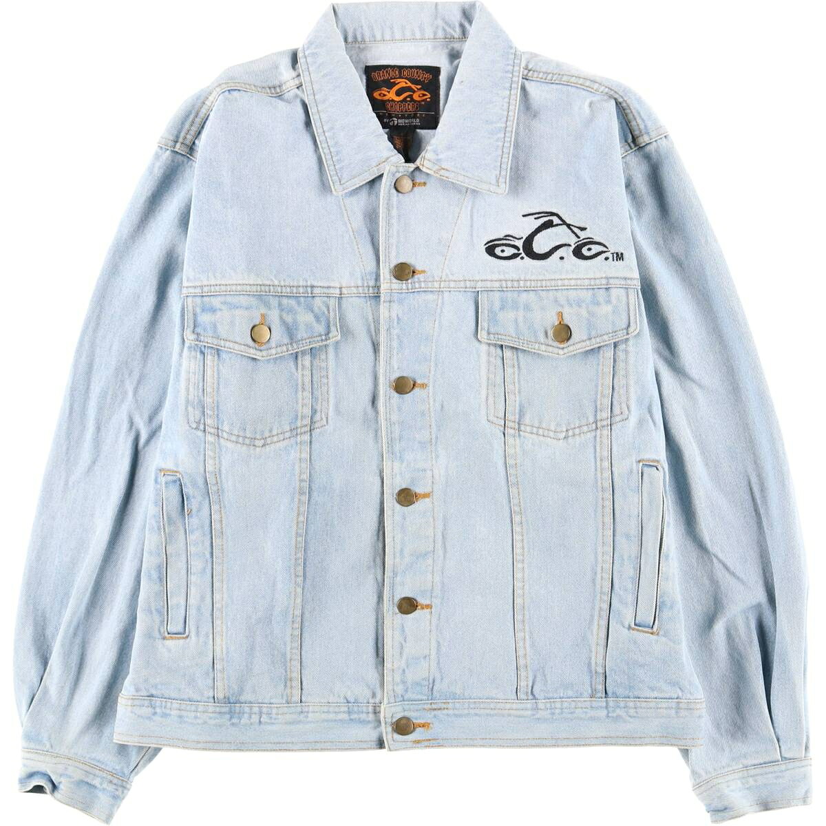 古着 ~00'S ORANGE COUNTY CHOPPERS デニムジャケット Gジャン メンズL相当 /eaa605387 【中古】 【260116】 ブルー系 春秋冬