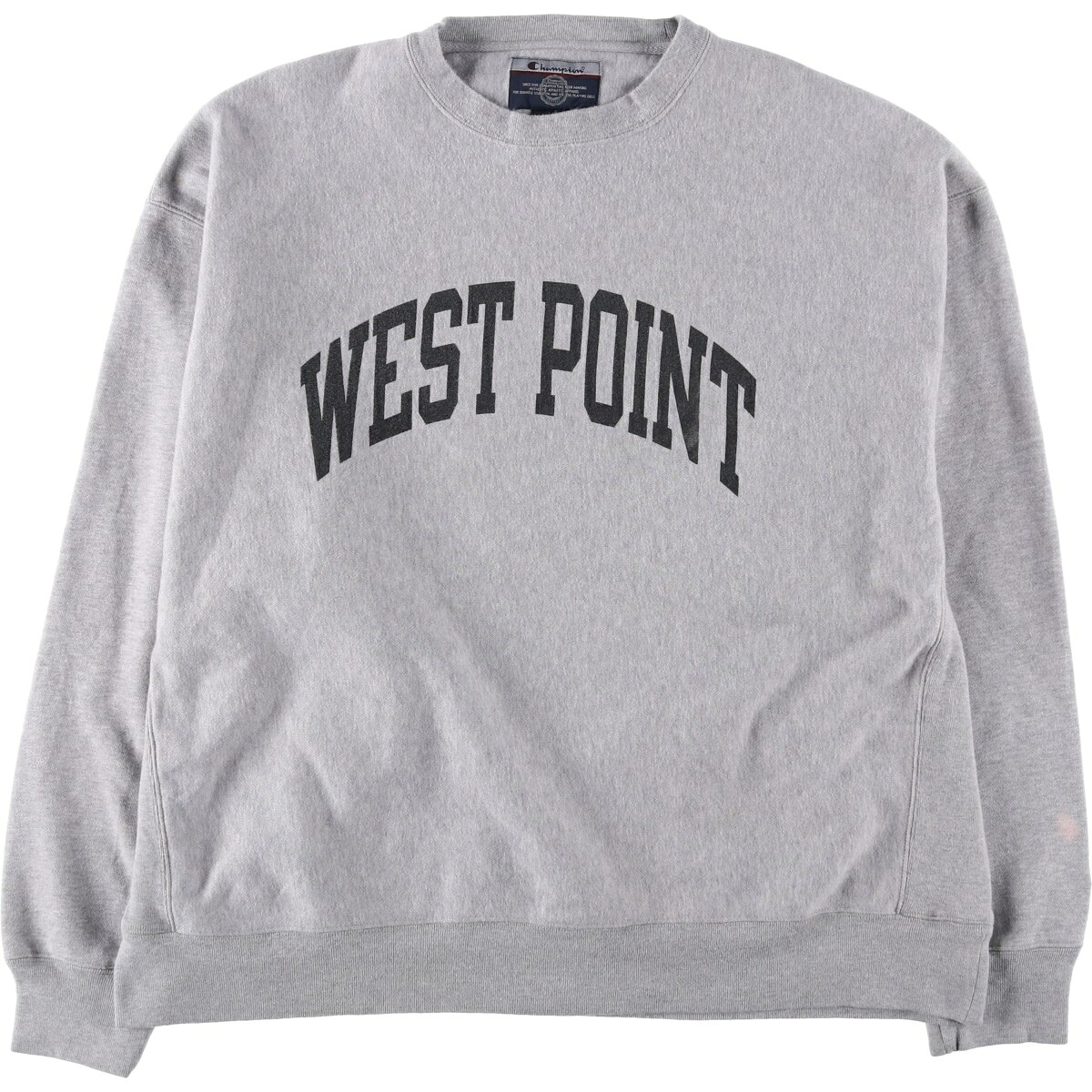 古着 00'S チャンピオン Champion WEST POINT カレッジスウェットシャツ トレーナー メンズXXL相当 /eaa605405 【中古】 【251231】 【GR-NV-2602】 グレー系 春夏秋冬