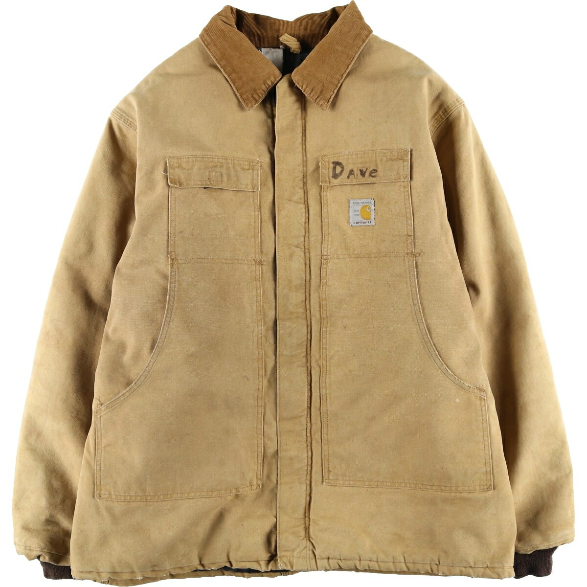 古着 80~90'S カーハート Carhartt トラディショナルコート 中綿入り ダックワークジャケット USA製 メンズXL相当 ヴィンテージ /eaa605488 【中古】 【260106】