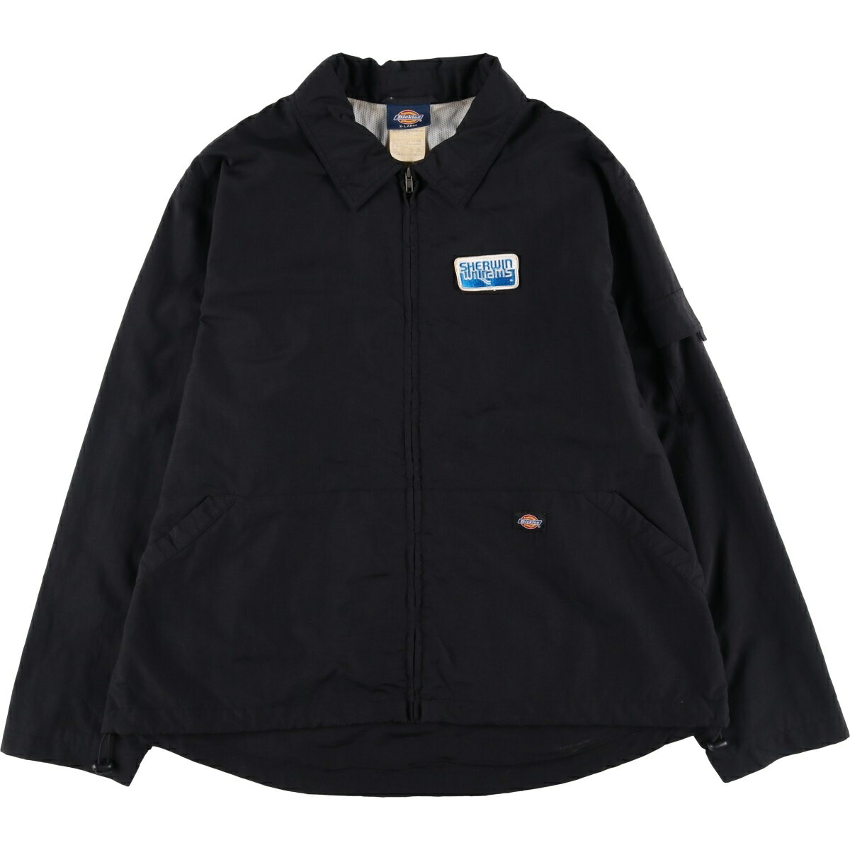 古着 90~00'S ディッキーズ Dickies SHERWIN WILLIAMS シャーウィンウィリアムズ ナイロンジャケット メンズXL相当 /eaa605667 【中古】 【260102】 【GR-UN-2602】 ブラック系 春秋冬