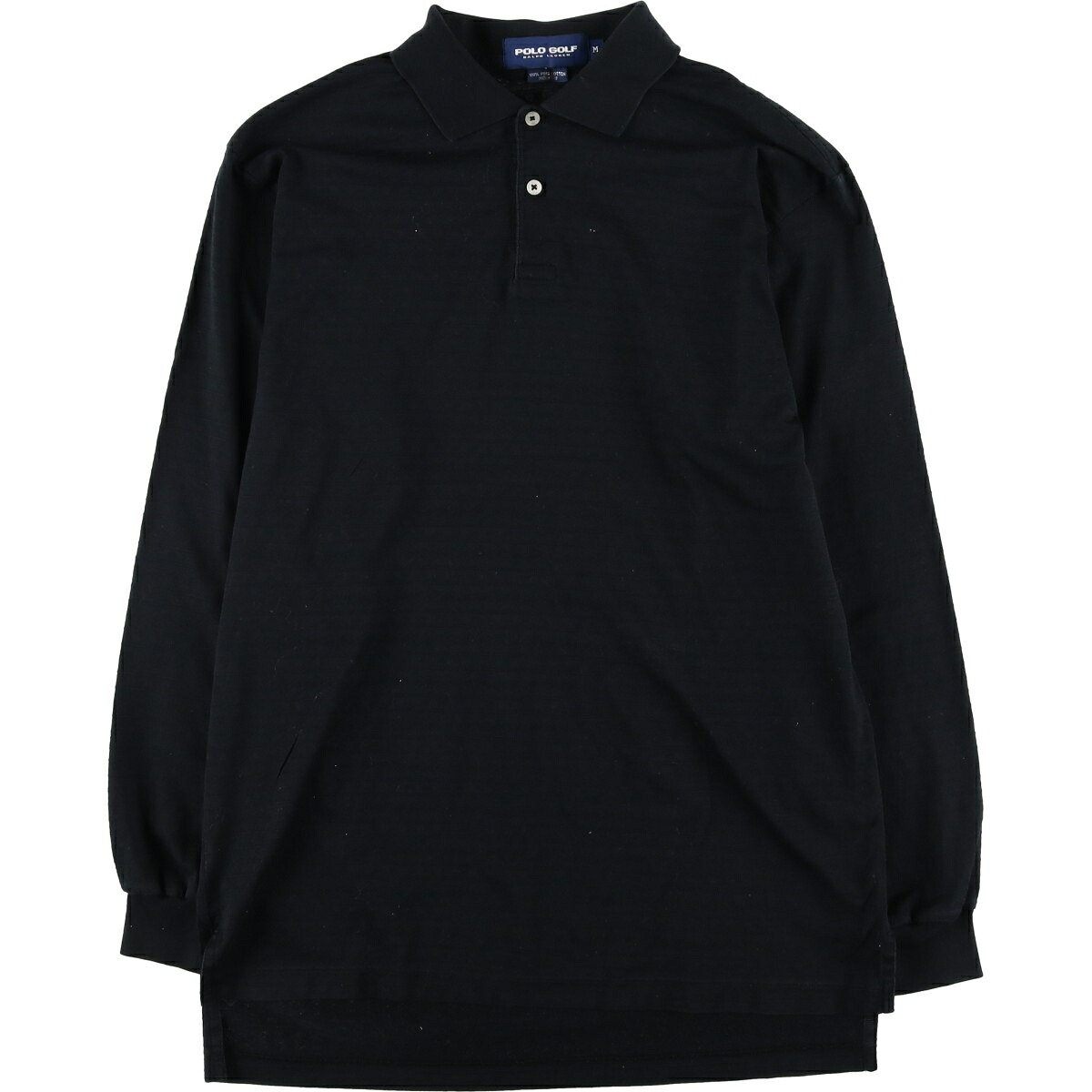 古着 ラルフローレン Ralph Lauren POLO GOLF ポロゴルフ 総柄 フェアアイル柄 長袖 ポロシャツ メンズM相当 /eaa605804 【中古】 【260102】 【GR-UN-2602】 ネイビー系 春夏秋