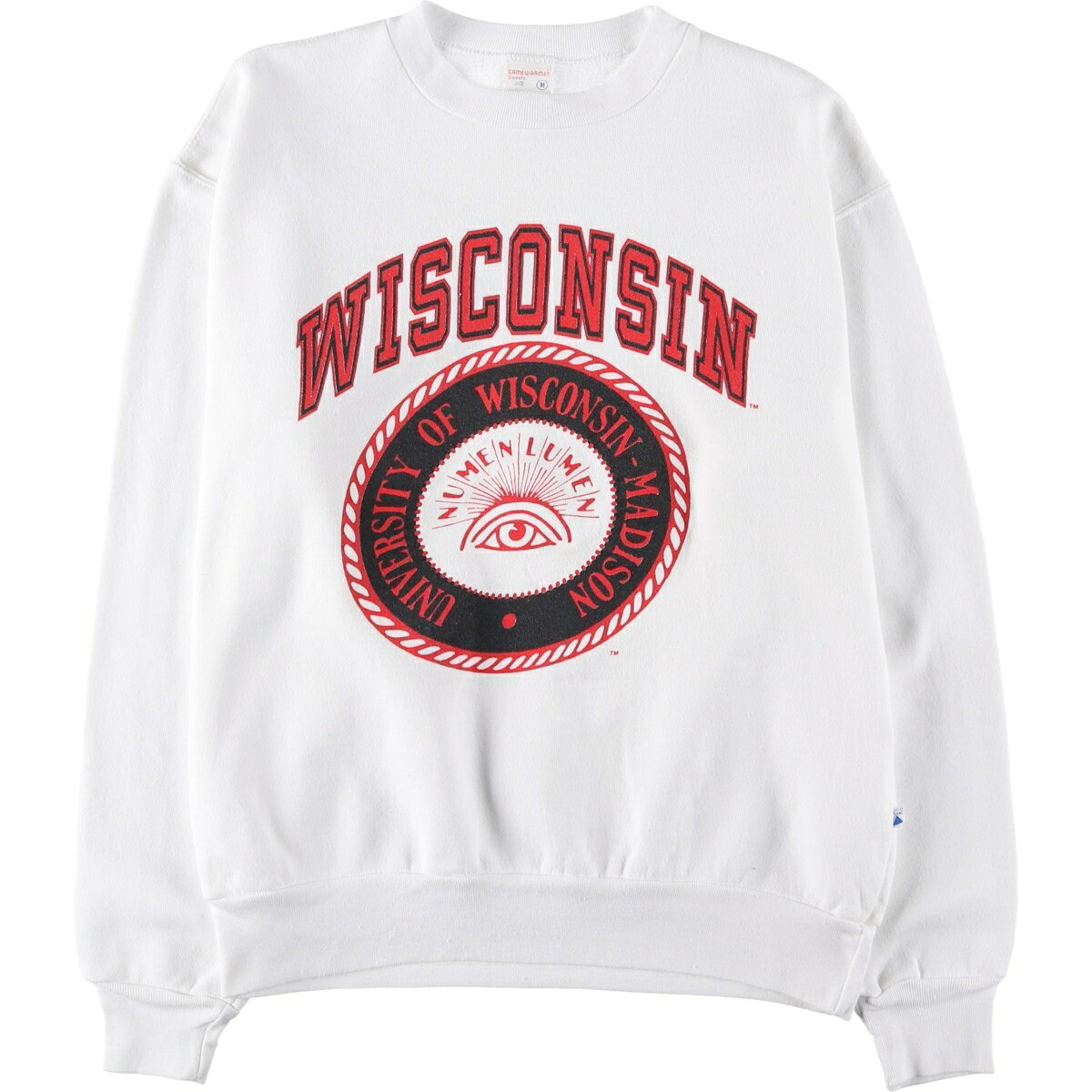 古着 90'S majestic WISCONSIN ウィスコンシン大学 カレッジスウェットシャツ トレーナー USA製 メンズM相当 ヴィンテージ /eaa605806 【中古】 【260102】 【GR-UN-2602】 ホワイト系 春夏秋冬