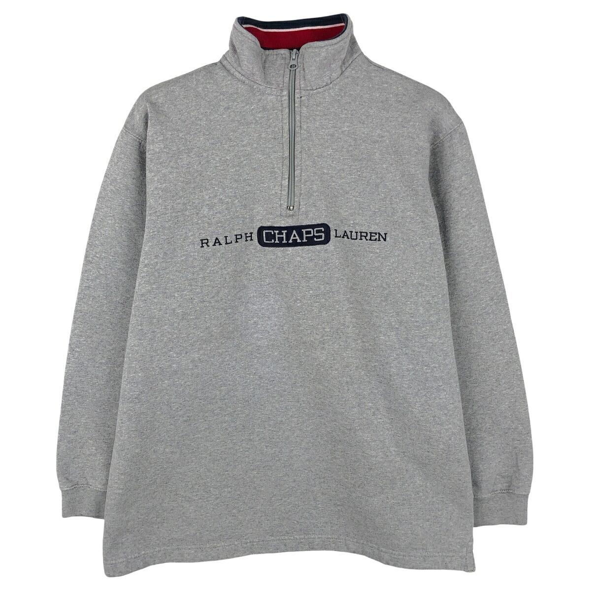 古着 ラルフローレン Ralph Lauren CHAPS チャップス ハーフジップスウェットシャツ トレーナー メンズS相当 /eaa606046 【中古】 【260110】 【NH-2508】 グレー系 春夏秋冬
