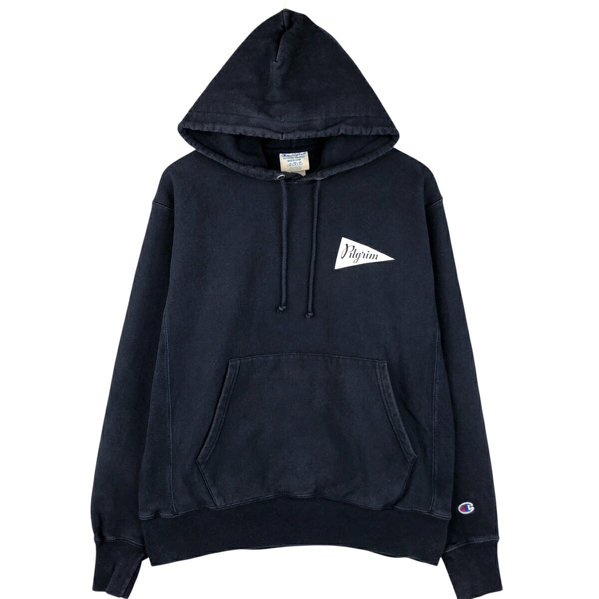 古着 チャンピオン Champion REVERSE WEAVE リバースウィーブ スウェットプルオーバーパーカー メンズM相当 /eaa606137 【中古】 【260114】 ネイビー系 春夏秋冬