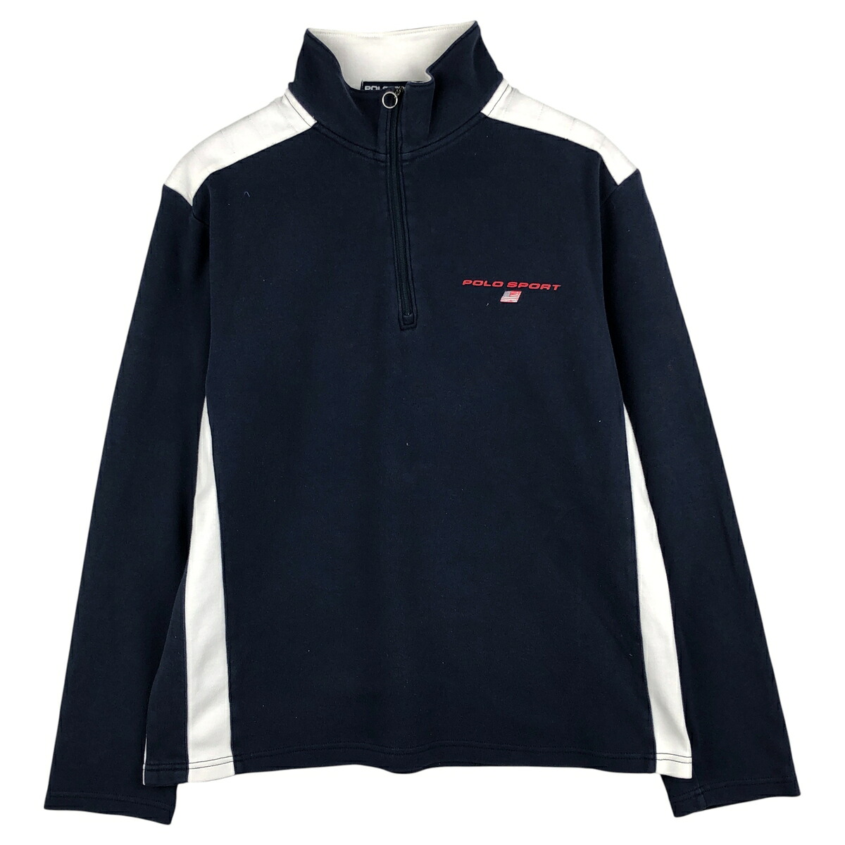 古着 90'S ラルフローレン Ralph Lauren POLO SPORT ポロスポーツ ハーフジップ ワンポイントロゴスウェットシャツ トレーナー メンズL相当 ヴィンテージ /eaa606551 【中古】 【260117】 【NH-2508】 【SS2606_10】｜古着屋JAM