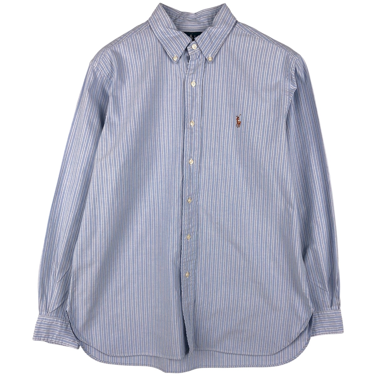 古着 ラルフローレン Ralph Lauren CLASSIC FIT マルチストライプ 長袖 ボタンダウンストライプシャツ メンズL相当 /eaa606759 【中古】 【260110】 【NH-2508】 ブルー系 春夏秋冬