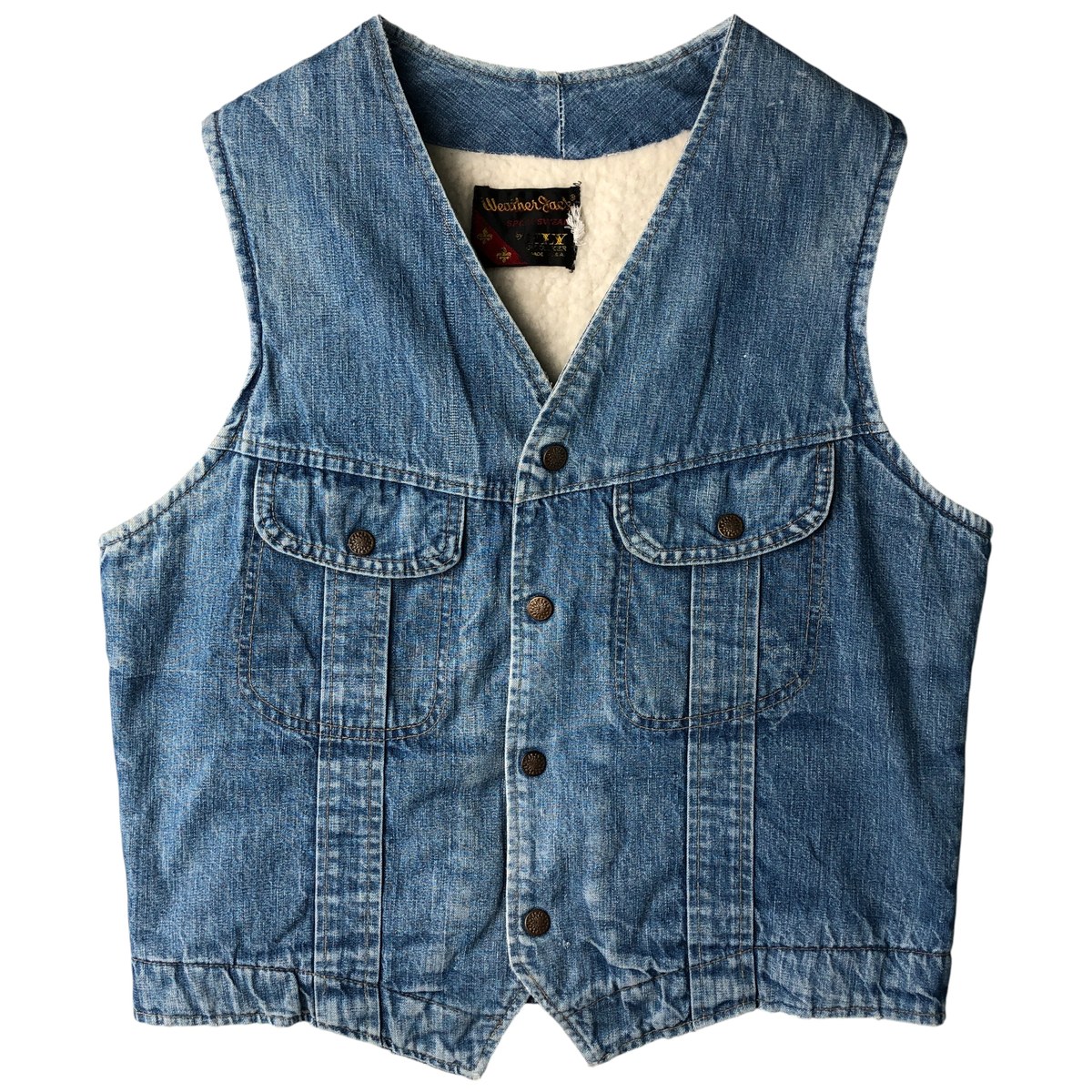 古着 Weather Jack Sportswear デニムボアベスト USA製 メンズM相当 /eaa606793 【中古】 【260117】 【NH-2508】 ブルー系 春秋冬 7,379円