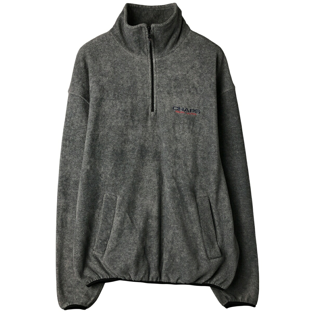古着 ラルフローレン Ralph Lauren CHAPS チャップス ハーフジップ フリースプルオーバー メンズXL相当 /eaa606822 【中古】 【260112】 【NH-2508】 グレー系 春秋冬