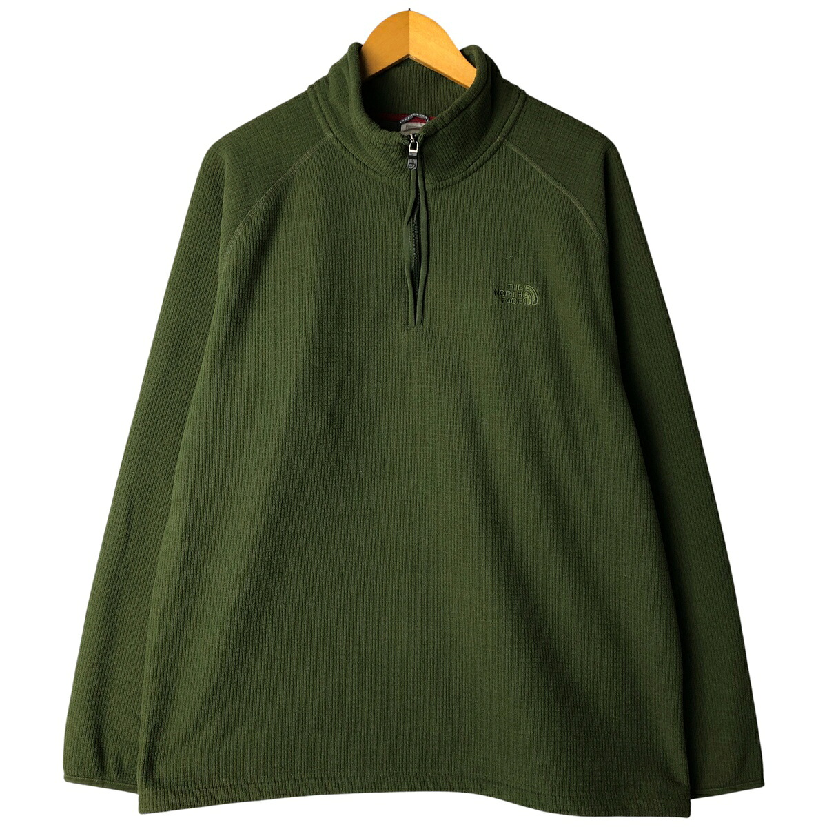 古着 ザノースフェイス THE NORTH FACE ハーフジップ フリースプルオーバー メンズXL相当 /eaa606911 【中古】 【260110】 カーキ系 春秋冬