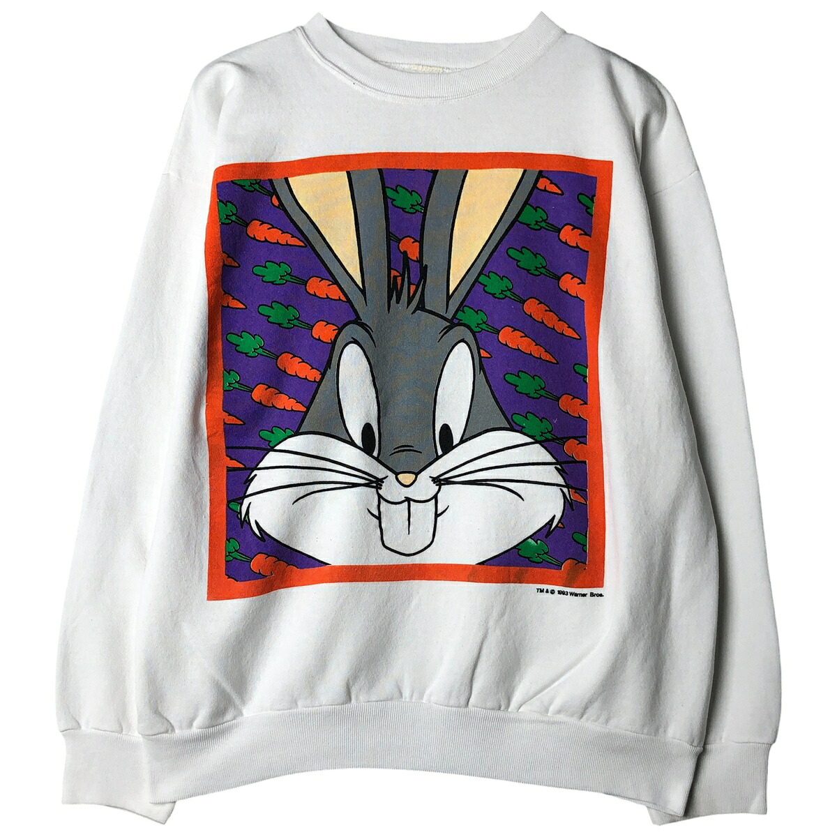 古着 90'S LOONEY TUNES ルーニーテューンズ バッグスバニー キャラクタースウェットシャツ トレーナー メンズL相当 ヴィンテージ /eaa607110 【中古】 【260111】 【NH-2508】 【SS2606_10】｜古着屋JAM