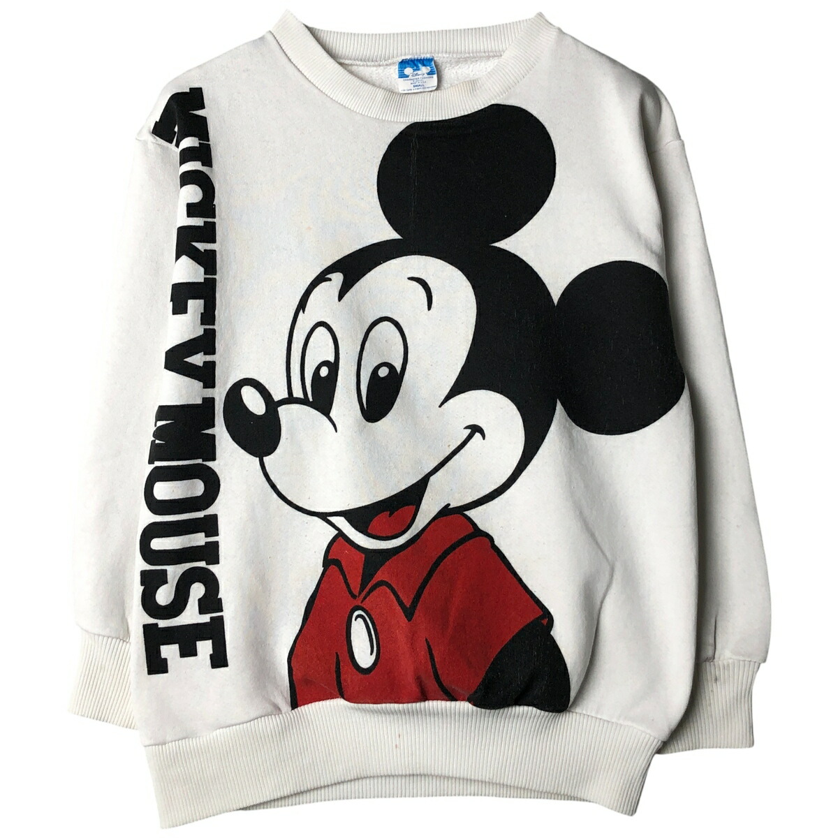 古着 80'S ディズニー DISNEY MICKEY MOUSE ミッキーマウス 大判プリント キャラクタースウェットシャツ トレーナー USA製 メンズS相当 ヴィンテージ /eaa607128 【中古】 【260111】 【NH-2508】 ホワイト系 春夏秋冬 8,628円