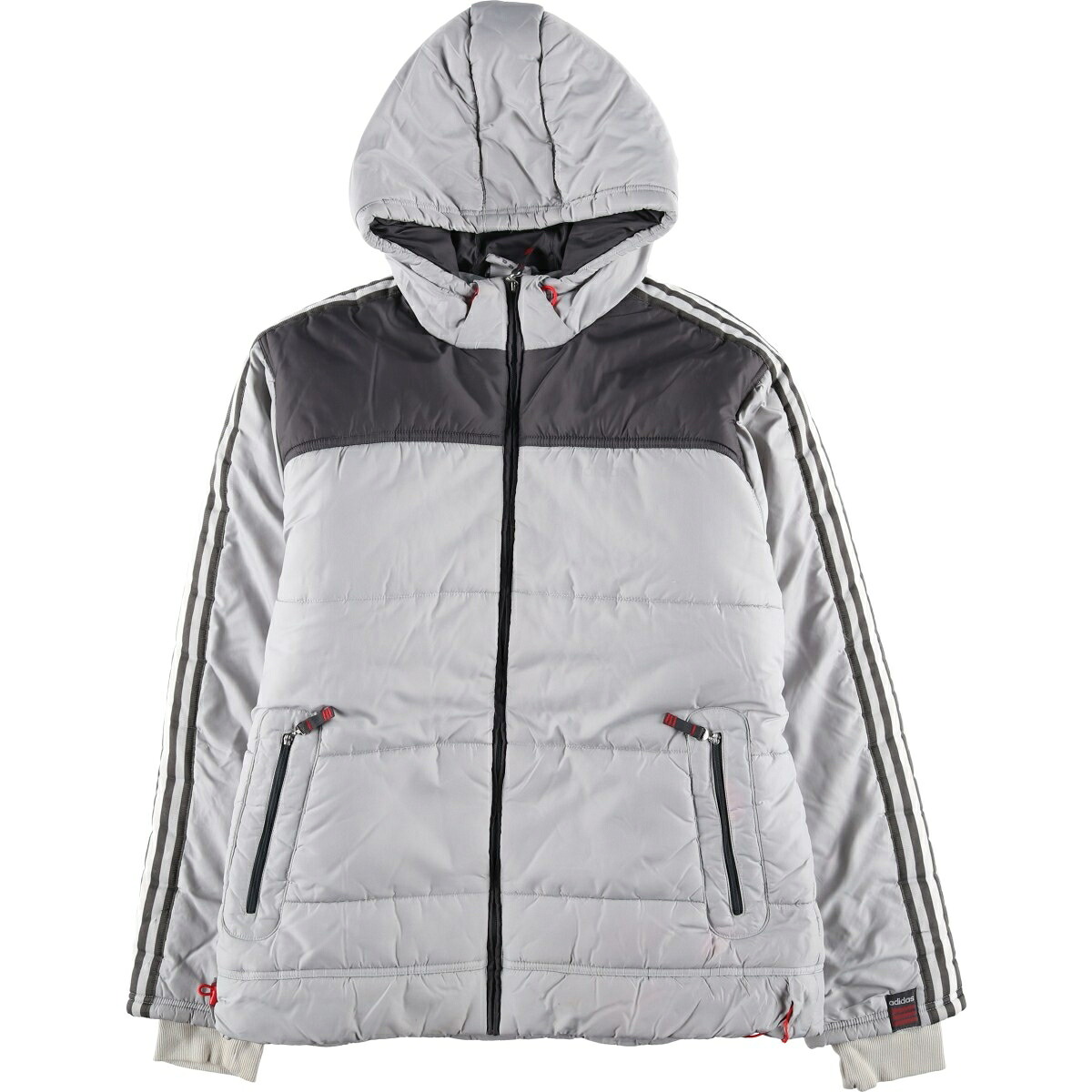 古着 00'S アディダス adidas 中綿パーカー パファージャケット メンズM相当 /eaa607159 【中古】 【260119】 グレー系 春秋冬