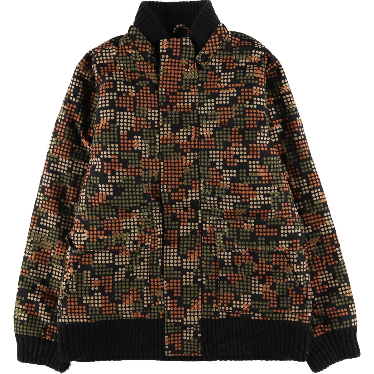 古着 カーハート Carhartt 総柄 ドット柄 中綿入り ワークブルゾン メンズS相当 /eaa607167 【中古】 【260120】 ブラック系 春秋冬