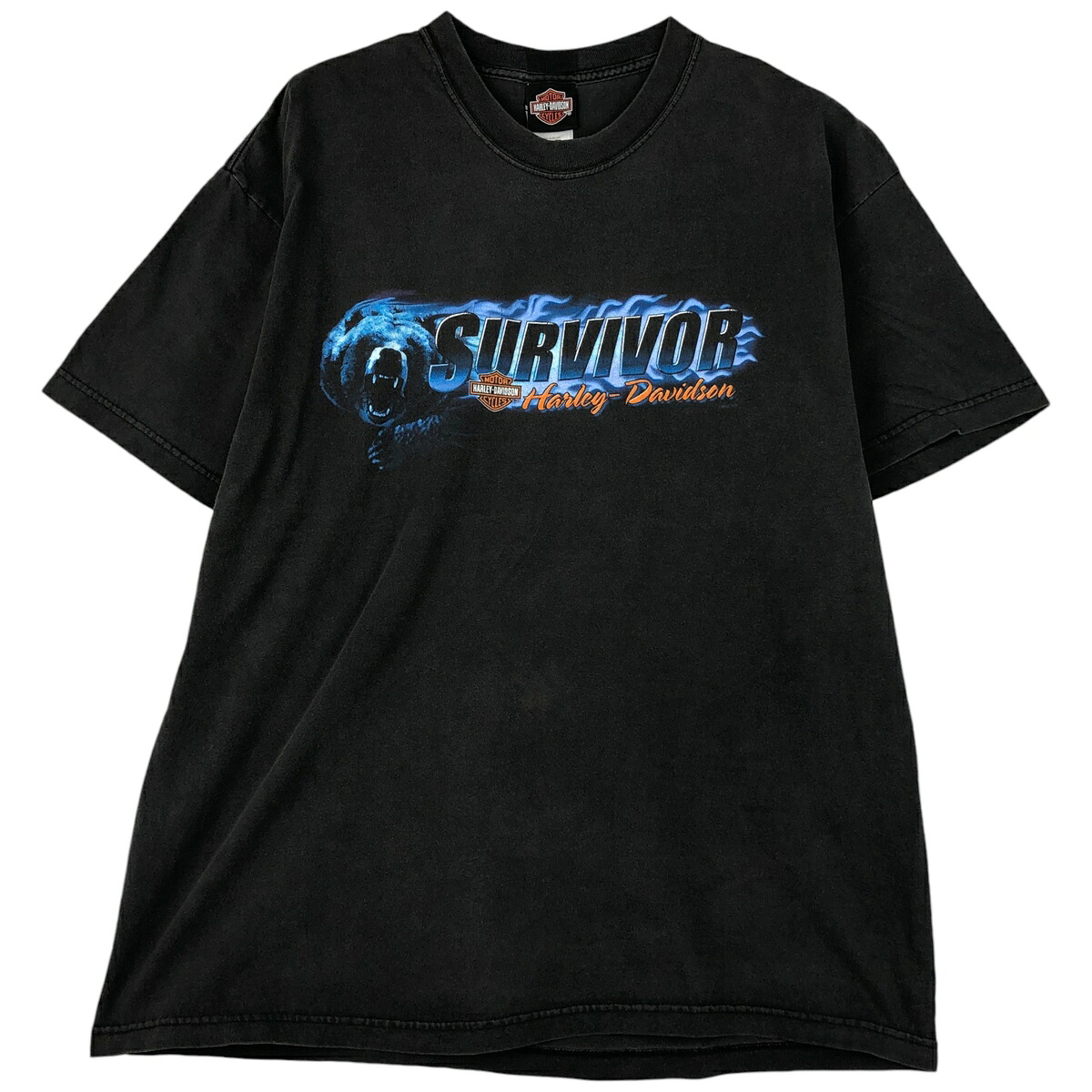 古着 00'S ハーレーダビッドソン Harley-Davidson 熊柄 モーターサイクル バイクTシャツ USA製 メンズXL相当 /eaa607392 【中古】 【260118】 【NH-2508】 ブラック系 春夏秋 【SS2606_30】｜古着屋JAM